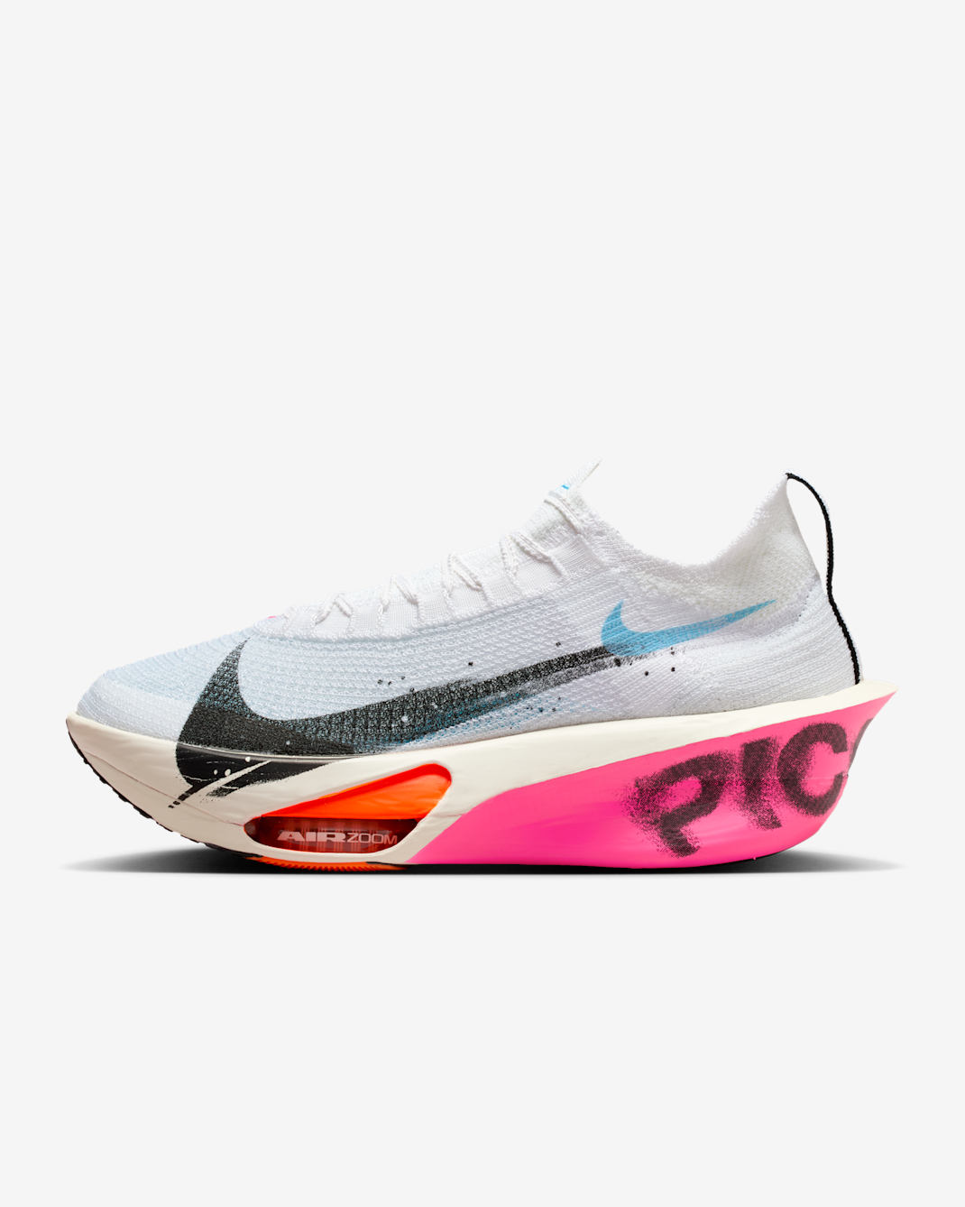 Nike Alphafly 3 Men's Road Racing Shoes - White/Soft Pearl/Hyper Crimson/Black