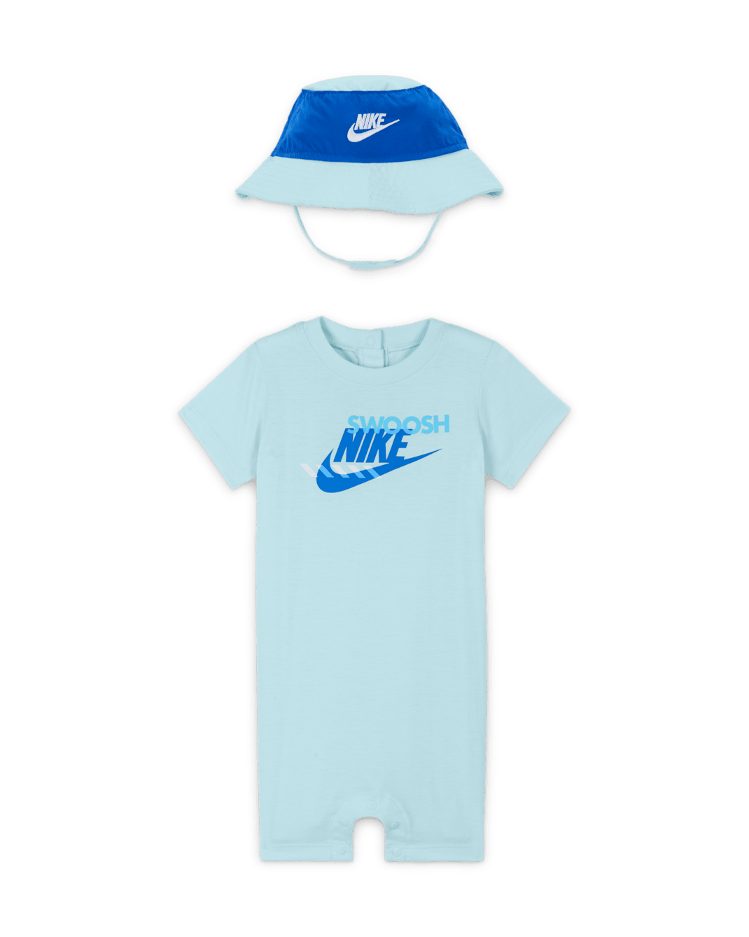 Σετ φορμάκι και bucket καπέλο Nike Sportswear PE για βρέφη (12-24M) - Glacier Blue