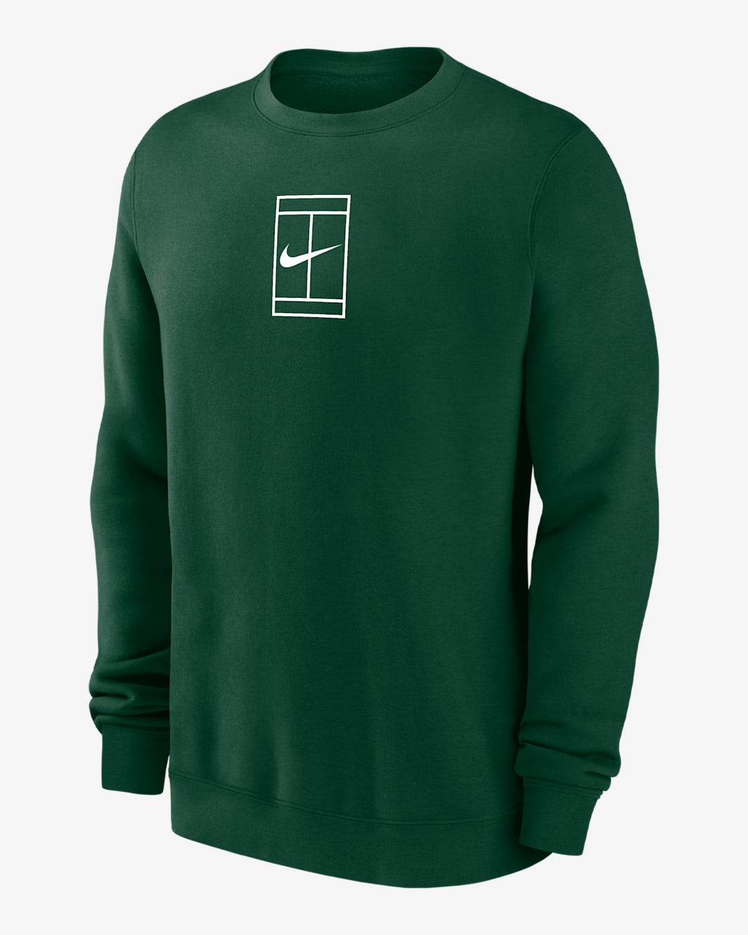 Nike Club Men's Tennis Fleece Crew - Gorge Green