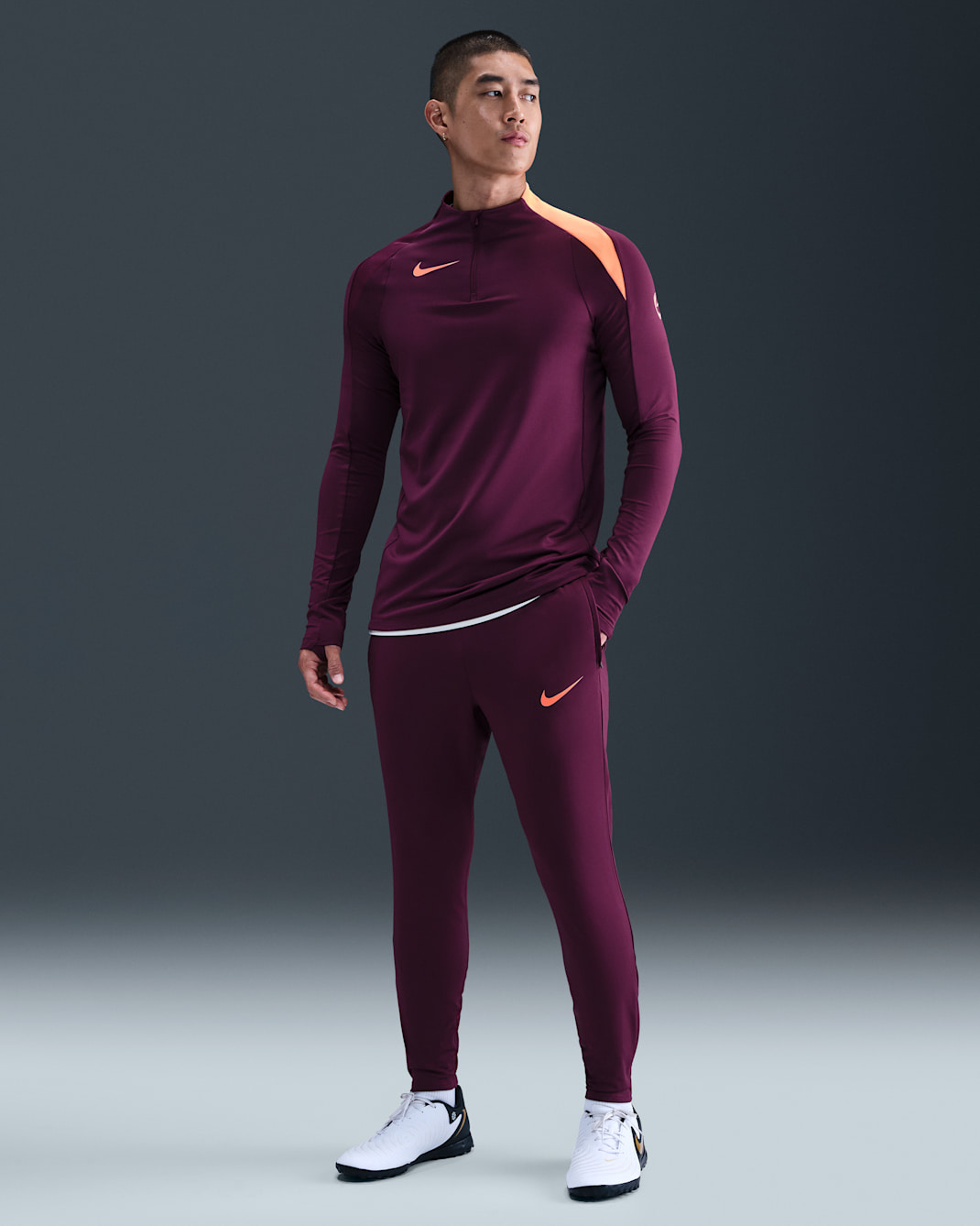 Nike Strike Men's Dri-FIT Football Pants - Bordeaux/Bordeaux/Orange Pulse/Orange Pulse