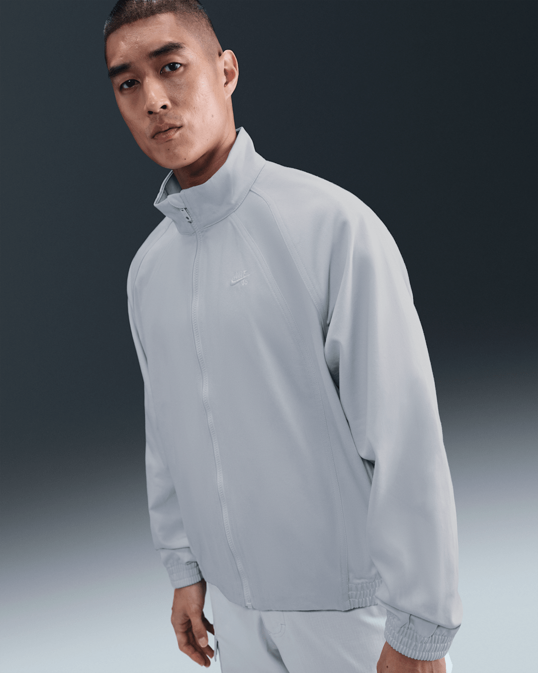 나이키 SB 데님 풀집 트랙 재킷 - 풋볼 그레이/화이트