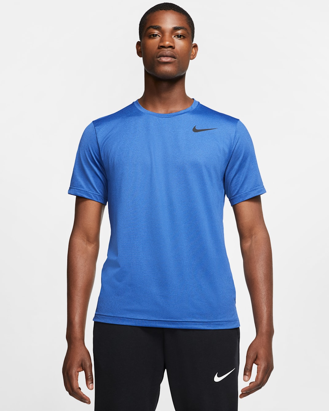 Nike Pro Men's Short-Sleeve Top - Obsidian/Game Royal/Heather/Black