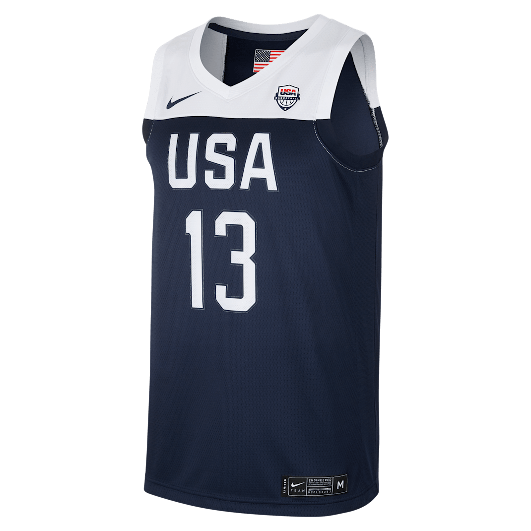 USA Nike (Road) Men's Basketball Jersey - Obsidian