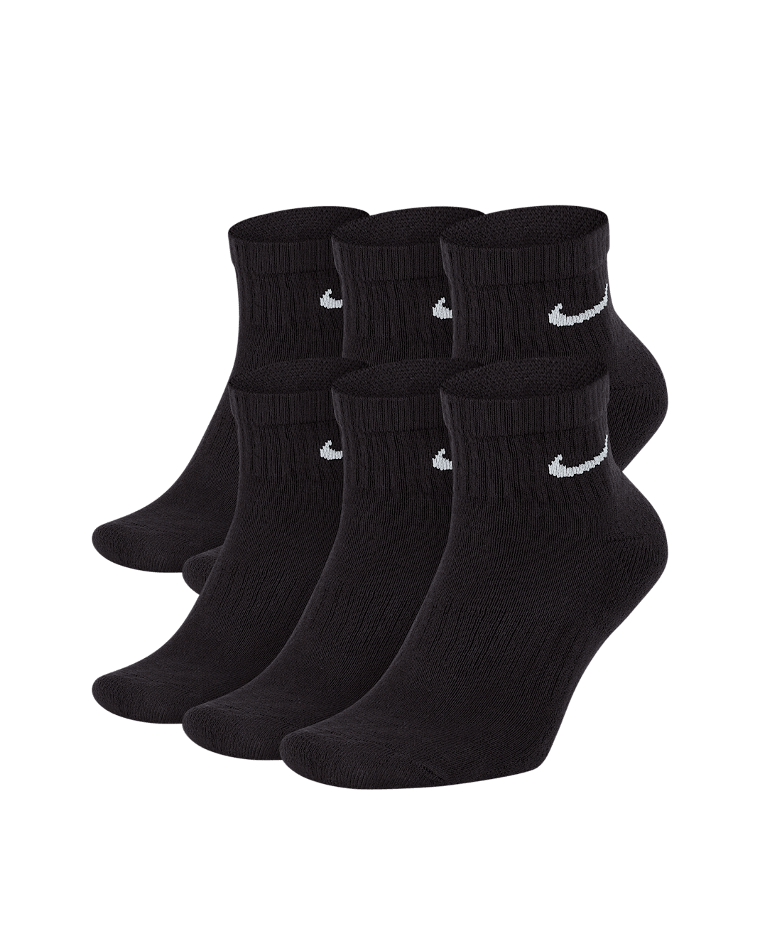 Chaussettes de training Nike Everyday Cushioned (6 paires) - Noir/Blanc