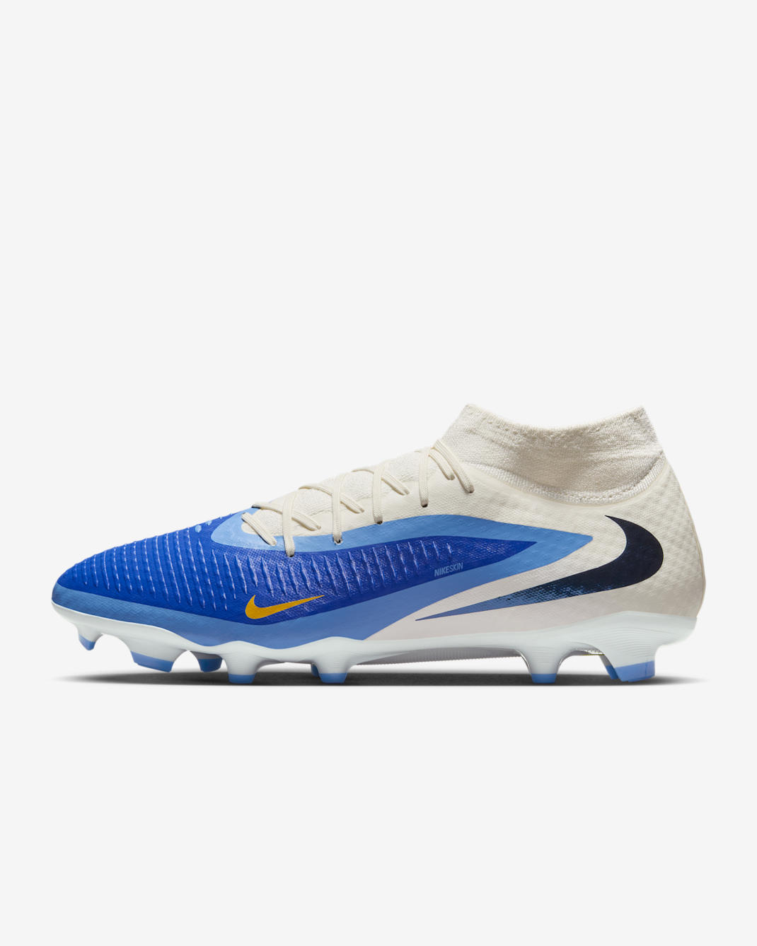 Tacos de fútbol para terrenos múltiples Nike Phantom 6 High Academy - Azul carrera/Obsidiana oscuro