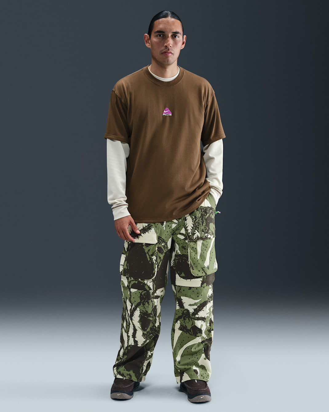 Pants cargo con cierre para hombre Nike ACG "Smith Summit" - Caqui claro/Marrón musgo/Blanco cumbre