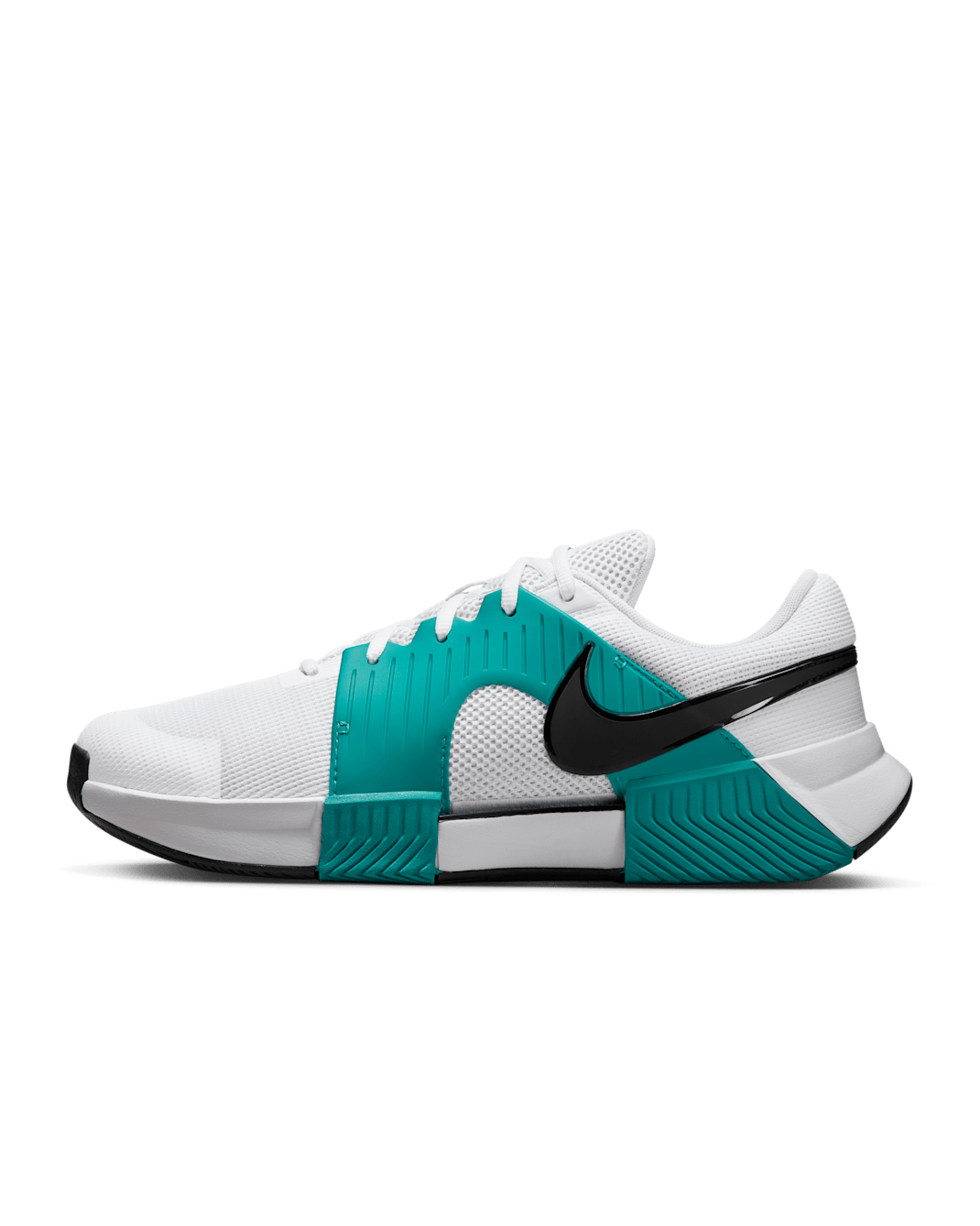 Nike Zoom GP Challenge 1 Men's Hard Court Tennis Shoes - White/Radiant Emerald/Black