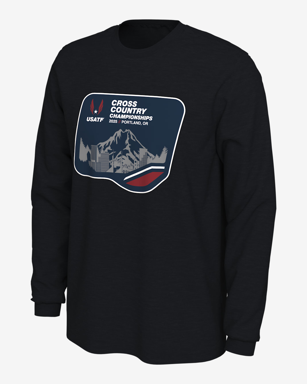 Nike 2025 USATF Men's Long-Sleeve Running T-Shirt - Black