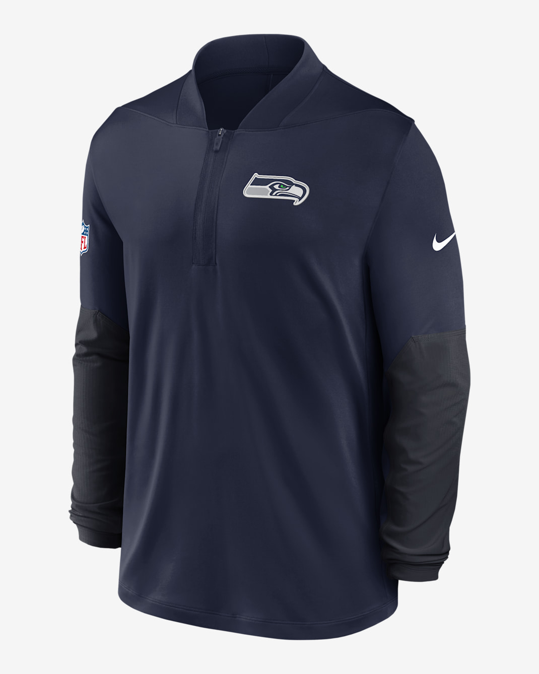 Seattle Seahawks Feel The Pressure Men's Nike Dri-FIT NFL 1/2-Zip Top - Navy