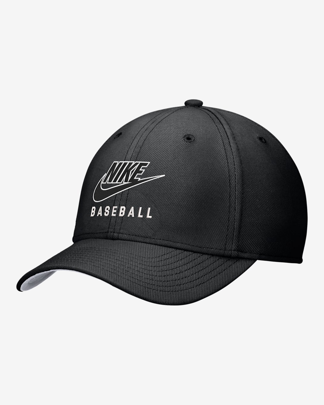 Nike Rise Baseball Swoosh Flex Cap - Black