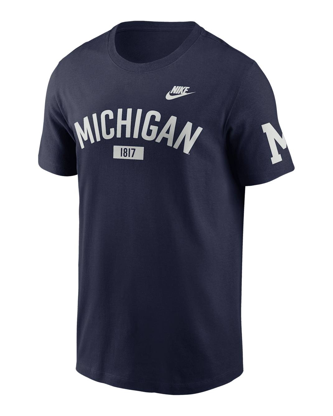 Michigan Legacy Arch 2-Hit Men's Nike College T-Shirt - College Navy