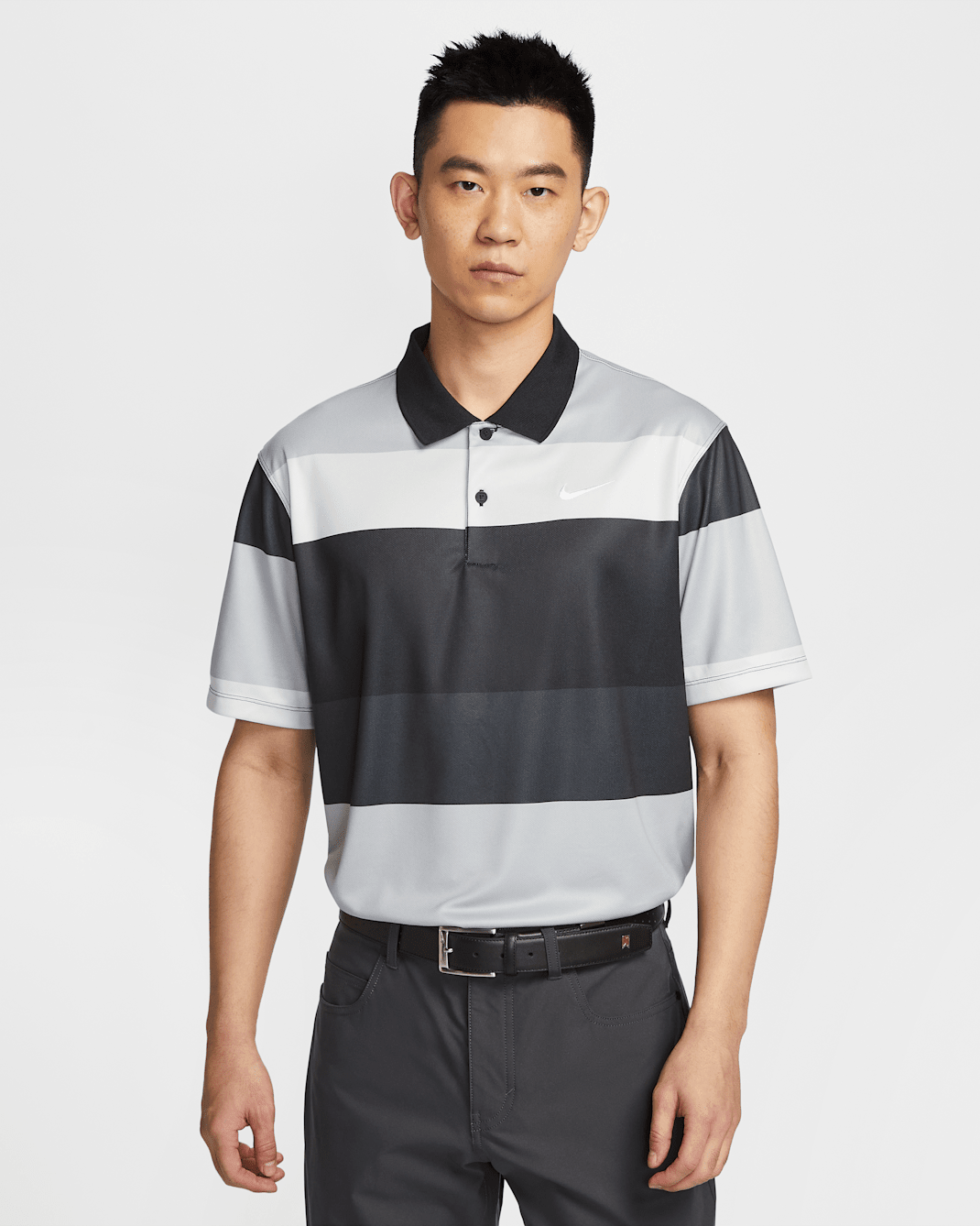Nike Victory+ Men's Dri-FIT Golf Polo - Black/White