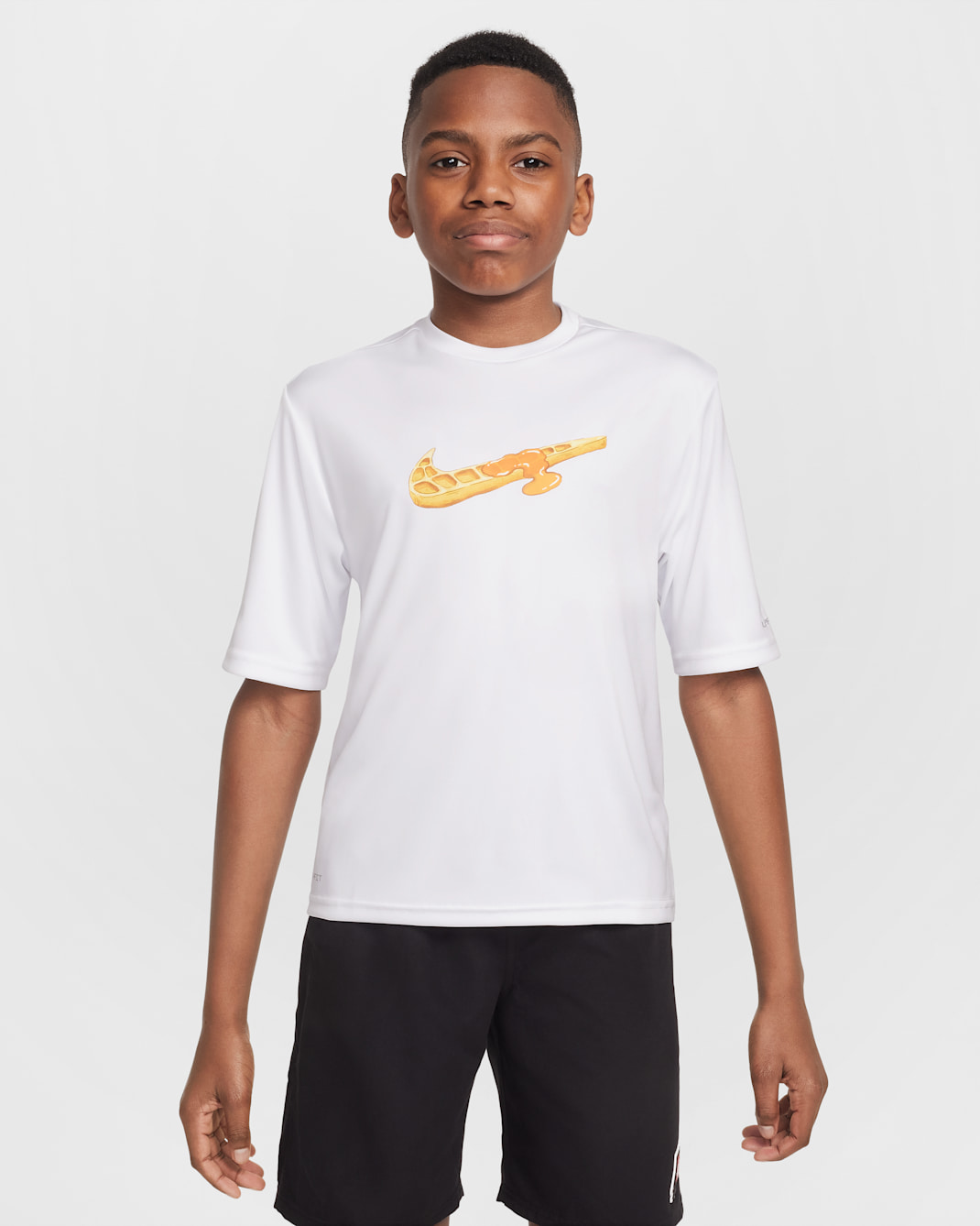 Nike Swim Hydroguard Big Kids' (Boys') Dri-FIT Short-Sleeve Top - White
