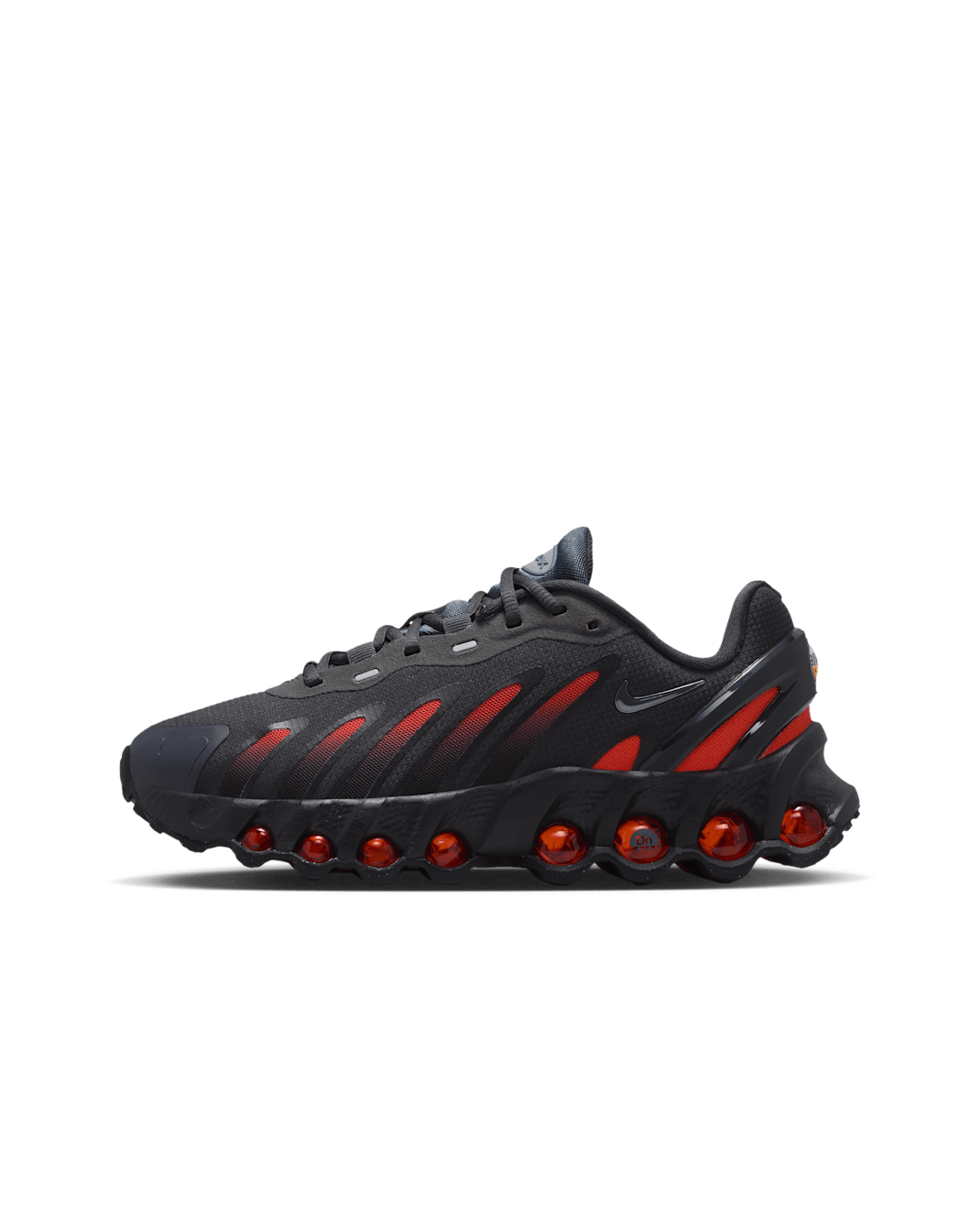 Nike Air Max Dn8 Older Kids' Shoes - Dark Smoke Grey/Black/Team Orange/Light Carbon