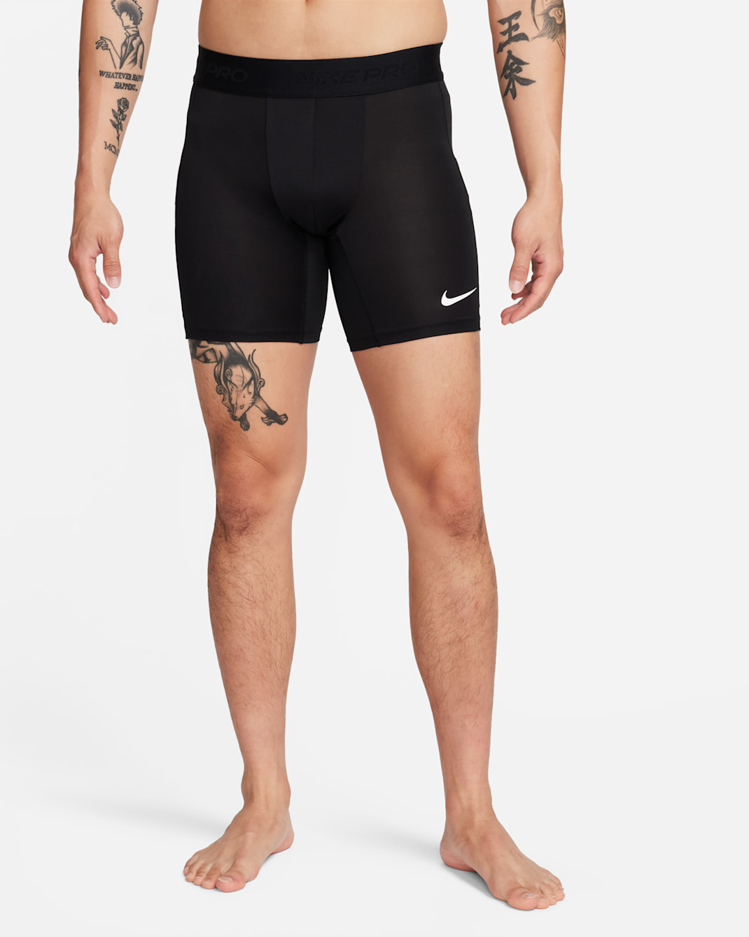 ナイキ プロ メンズ Dri-FIT フィットネスショートパンツ - ブラック/ホワイト
