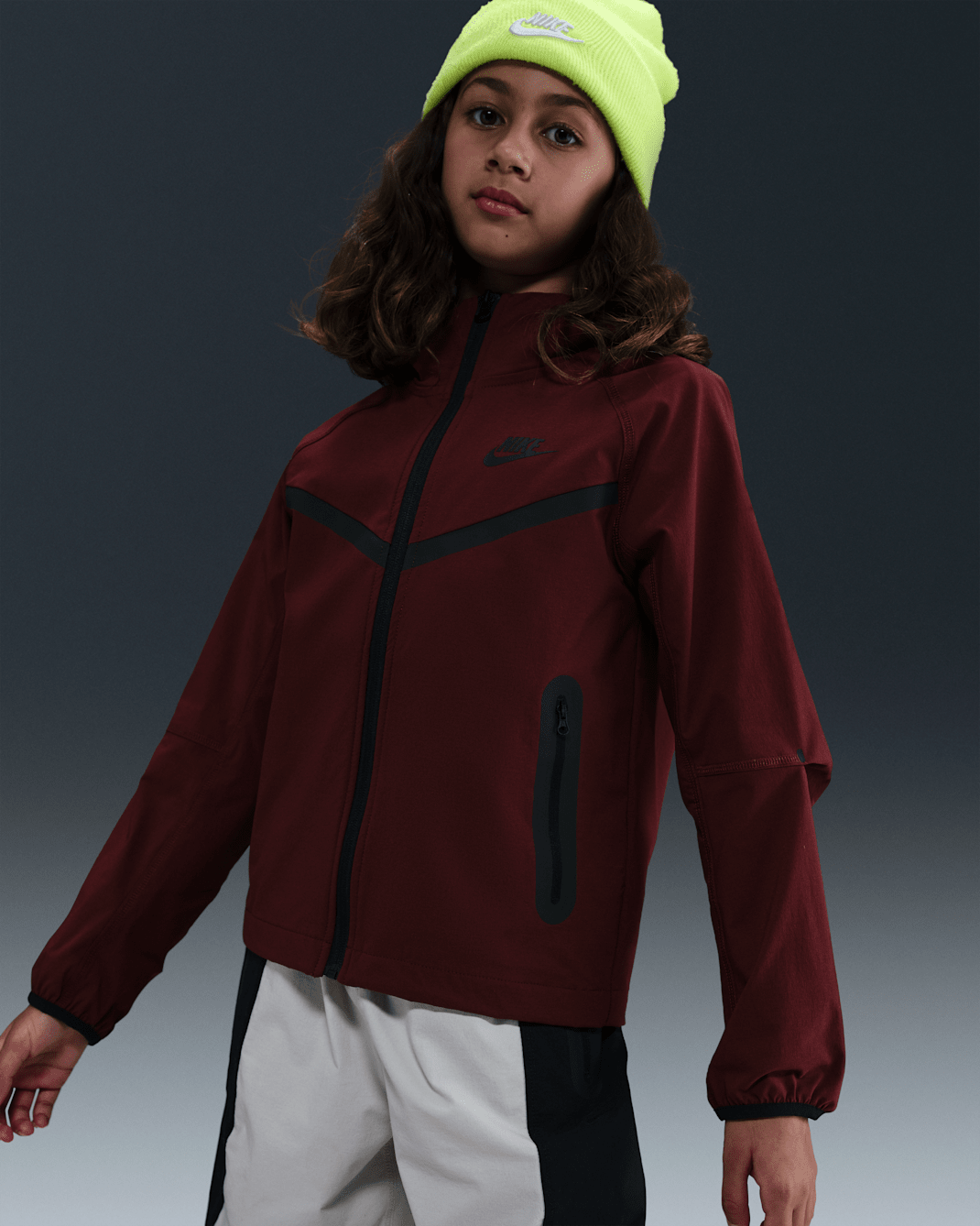 Veste tissée Nike Tech pour ado (garçon) - Dark Team Red/Dark Team Red/Noir