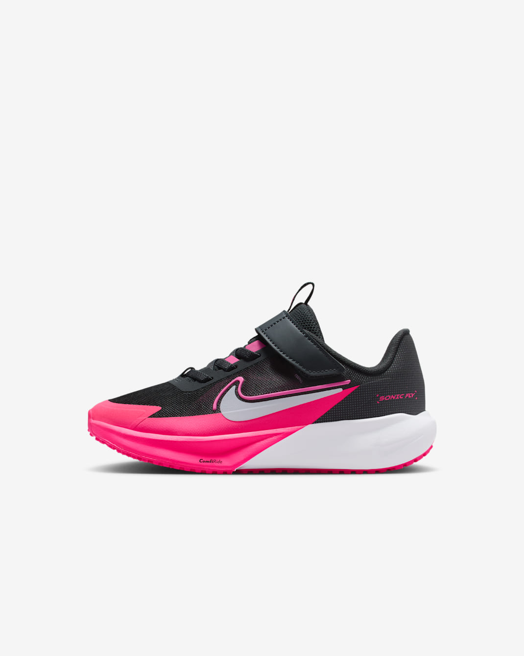 Nike Sonic Fly Little Kids' Running Shoes - Off Noir/Hyper Pink/Playful Pink/Bright Crimson