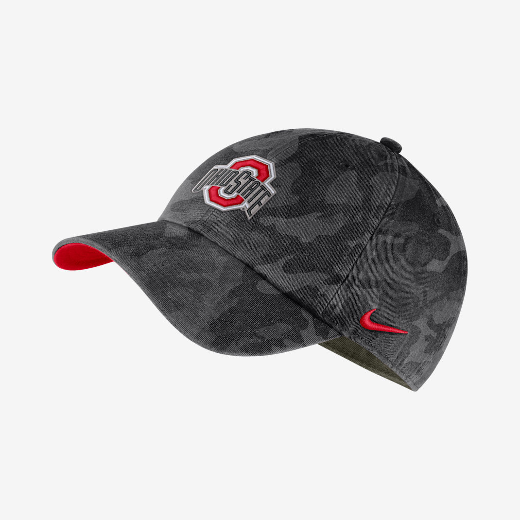 Nike College Heritage86 (Ohio State) Cap - Anthracite/University Red