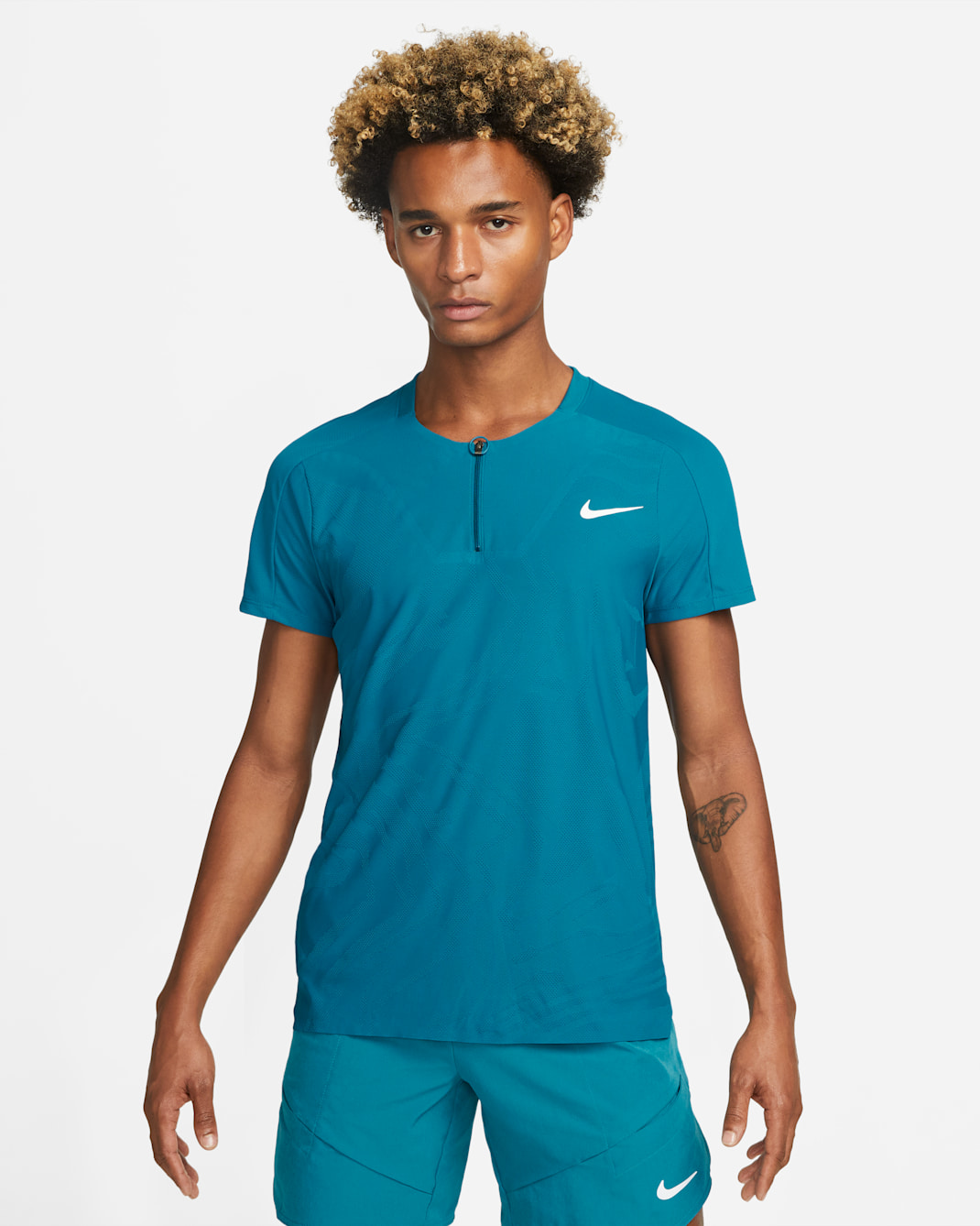 NikeCourt Dri-FIT ADV Slam Men's Tennis Polo - Green Abyss/White
