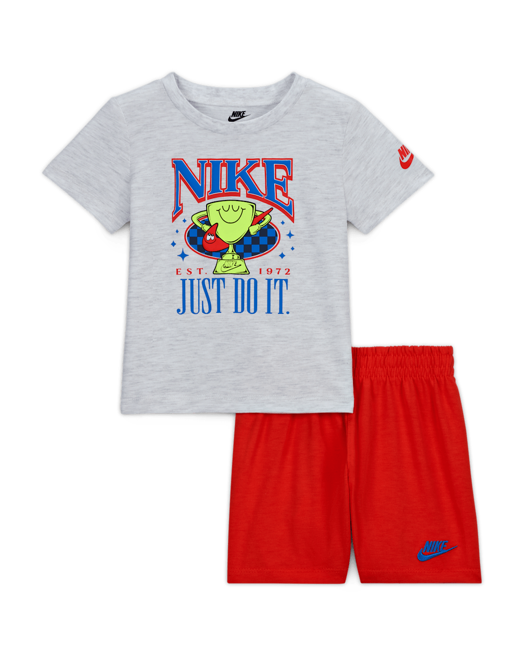Conjunto de playera y shorts de tela de punto para bebé (12-24 meses) Nike Ace Your Game - Rojo picante