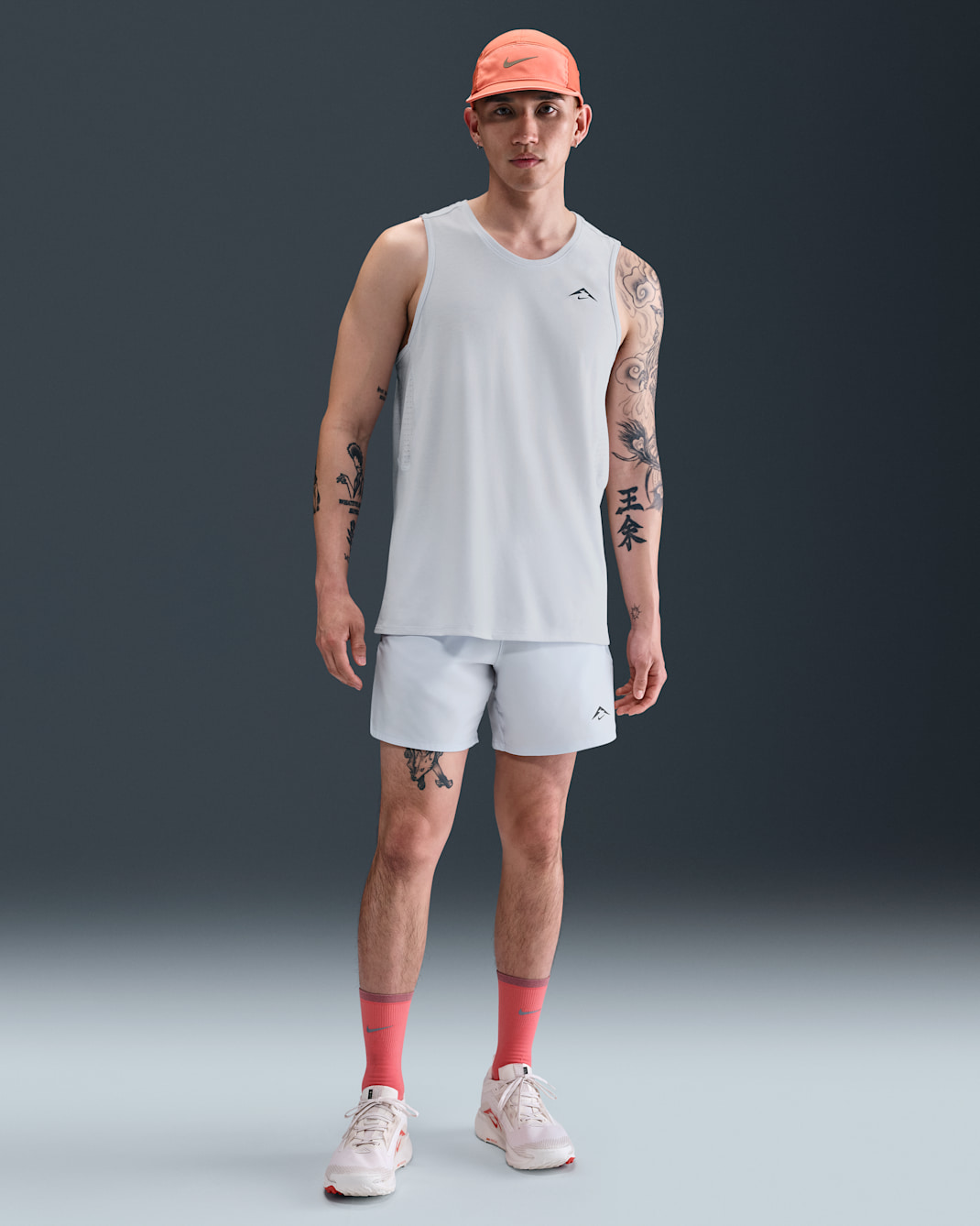 나이키 트레일 남성 드라이 핏 6인치 브리프 라인드 러닝 쇼츠 - 풋볼 그레이/라이트 아머리 블루/칼리지 그레이/블랙