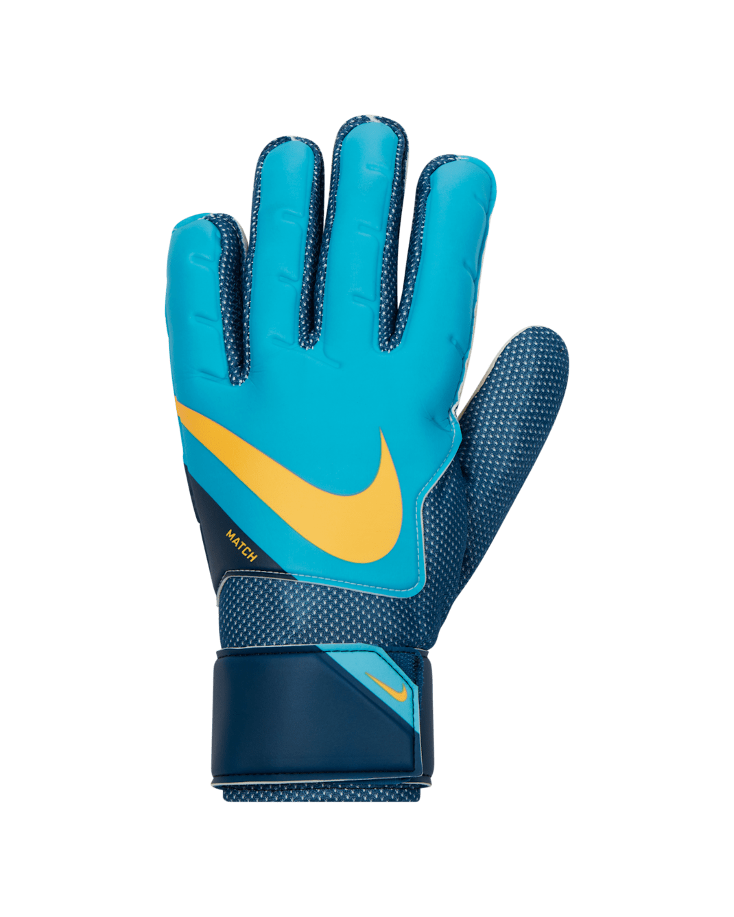 ถุงมือฟุตบอล Nike Goalkeeper Match - Chlorine Blue/Marina/Laser Orange