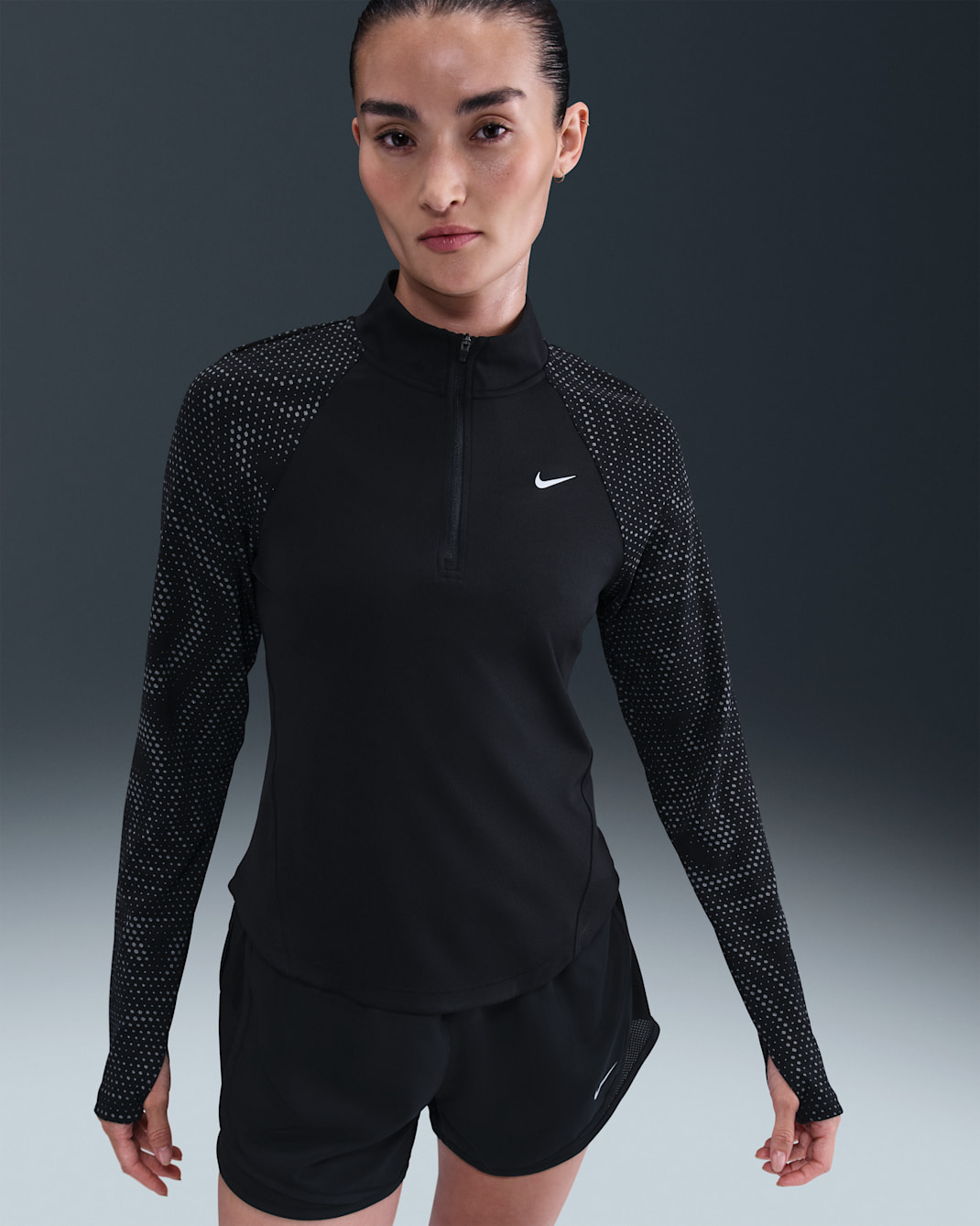 Nike Tempo Flash Women's Dri-FIT 1/4-Zip Running Top - Black