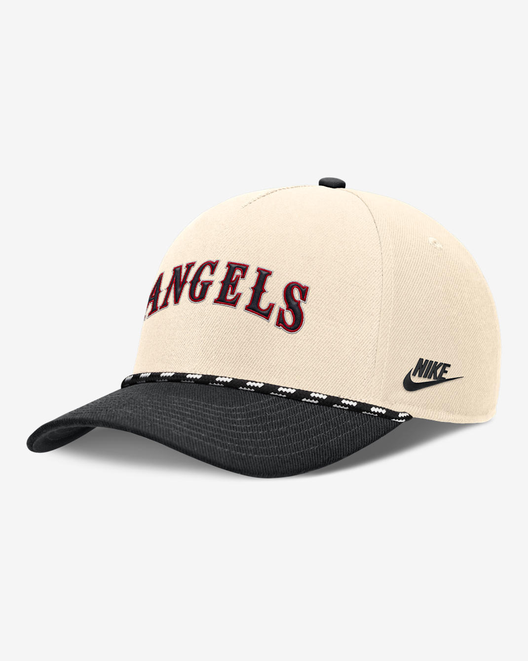 California Angels Rise Men's Nike MLB Adjustable Hat - Natural