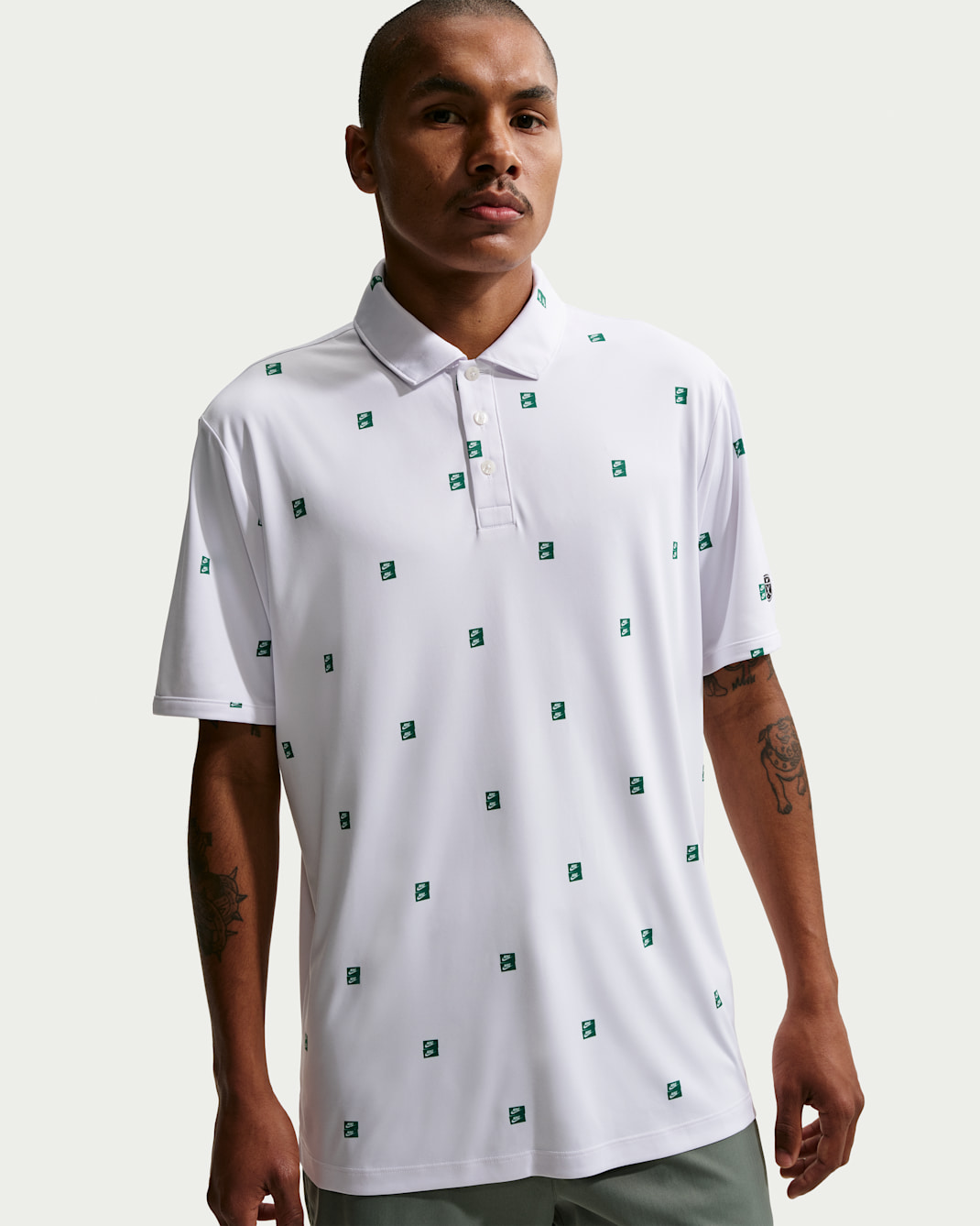 Polo da golf Dri-FIT Nike Par – Uomo - Bianco/Malachite