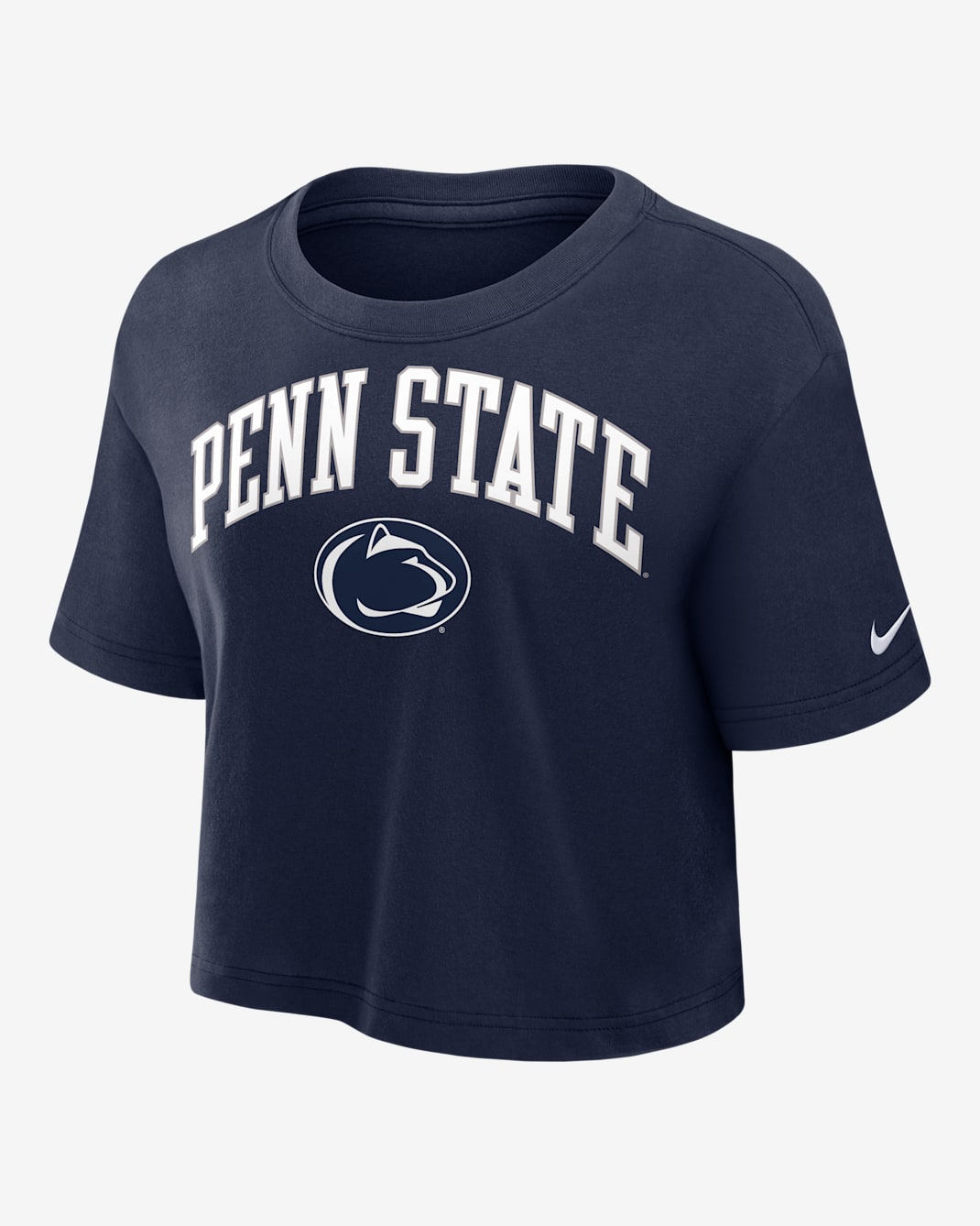 Penn State Athletic Prep Arch Women's Nike Dri-FIT College Cropped T-Shirt - Navy