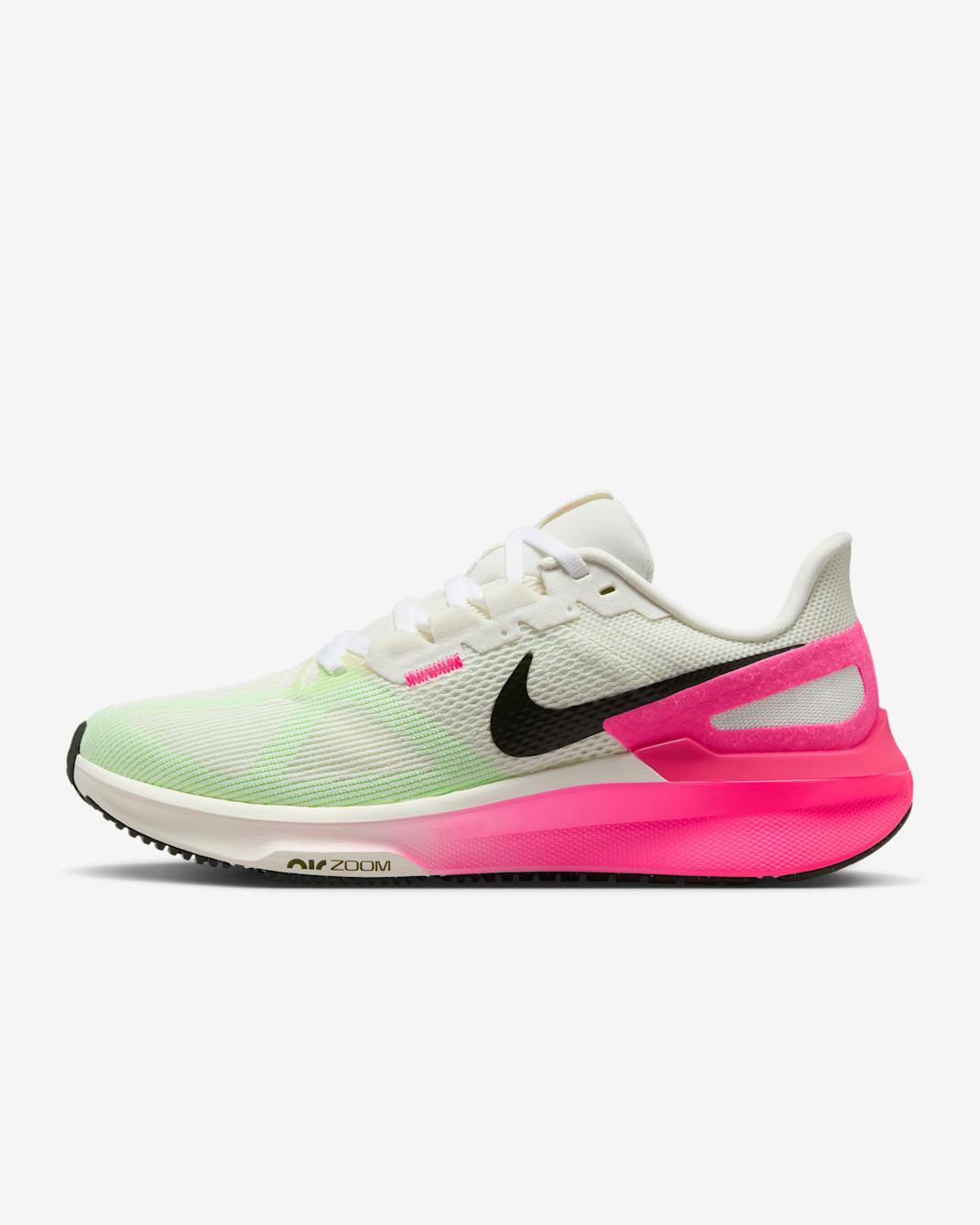 Nike Structure 25 hardloopschoenen voor dames (straat) - Sail/Hyper Pink/Bright Crimson/Sequoia
