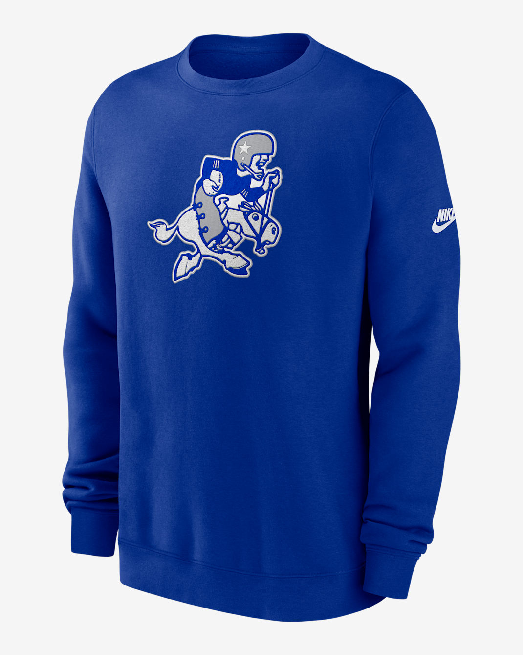 Sudadera de cuello redondo sin cierre Nike de la NFL para hombre Dallas Cowboys Swing Pass Rewind Club - Royal
