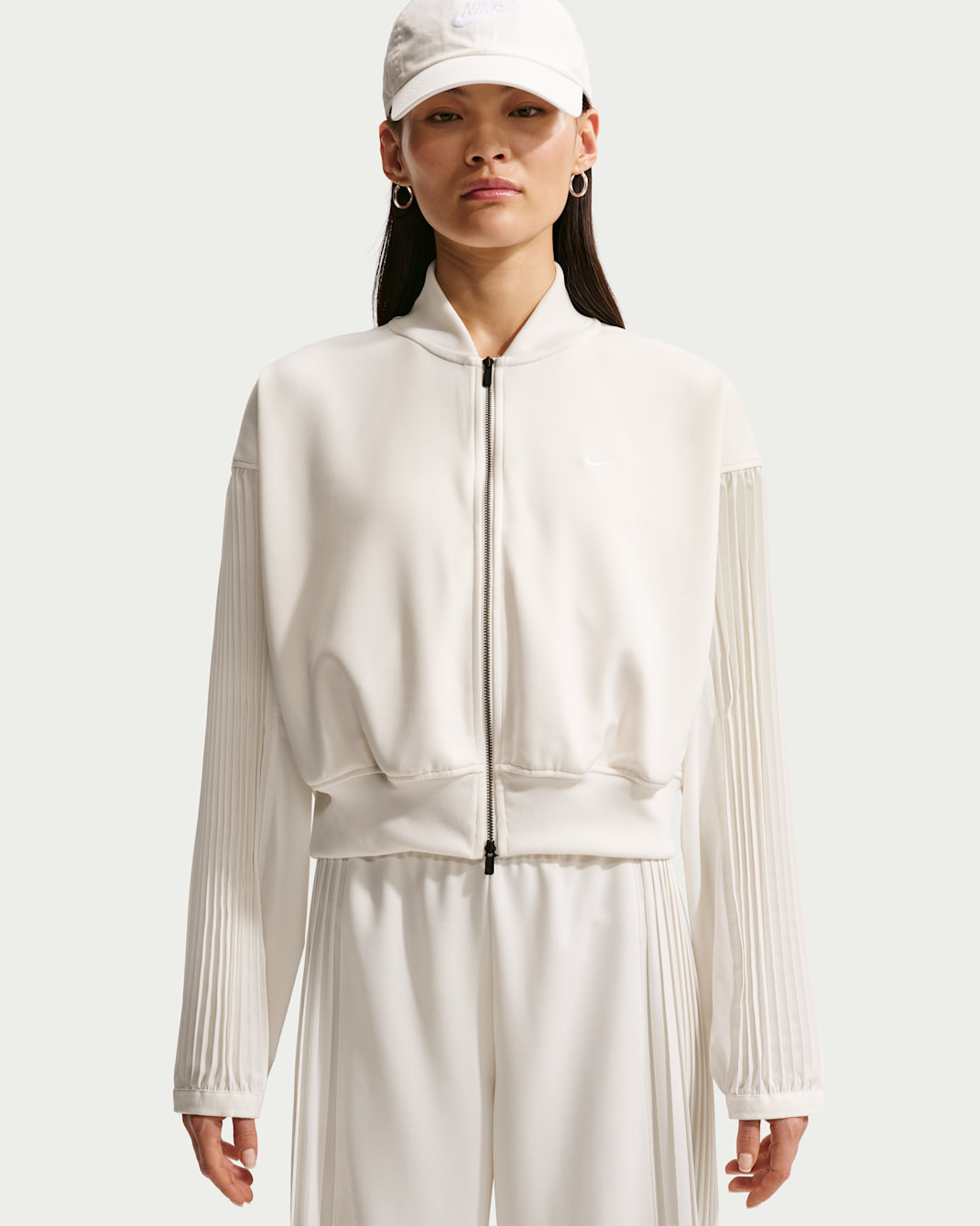 Nike Sportswear Women's Pleated Sleeve Jacket - Sail/Sail