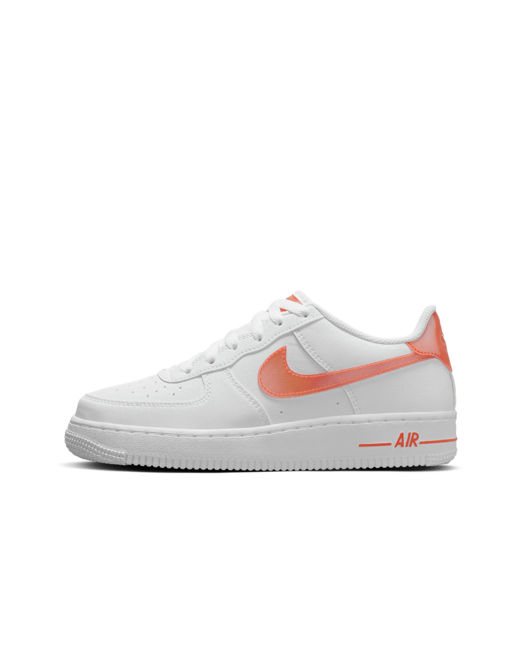 Nike Air Force 1 Next Nature Older Kids' Shoes - White/Safety Orange