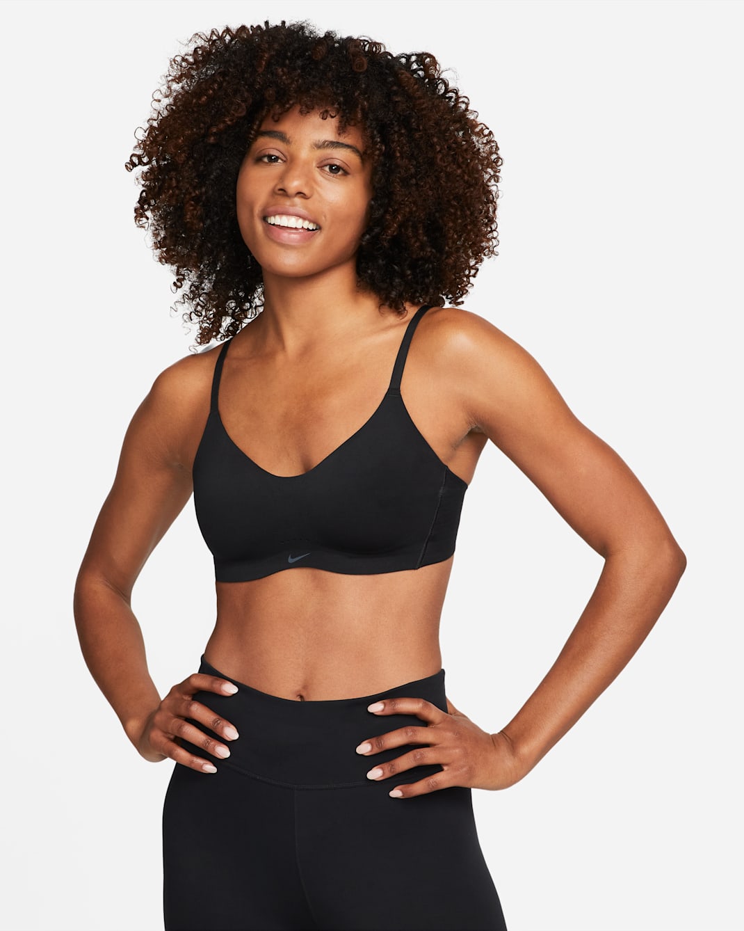Nike Alate Minimalist Women's Light-Support Padded Sports Bra - Black/Black/Dark Smoke Grey
