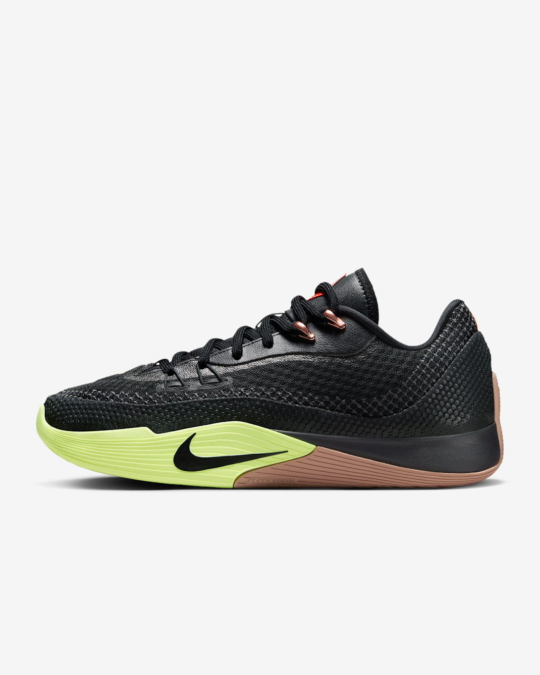 Nike Street Flare Basketball Shoes - Black/Light Lemon Twist/Desert Dust/Black