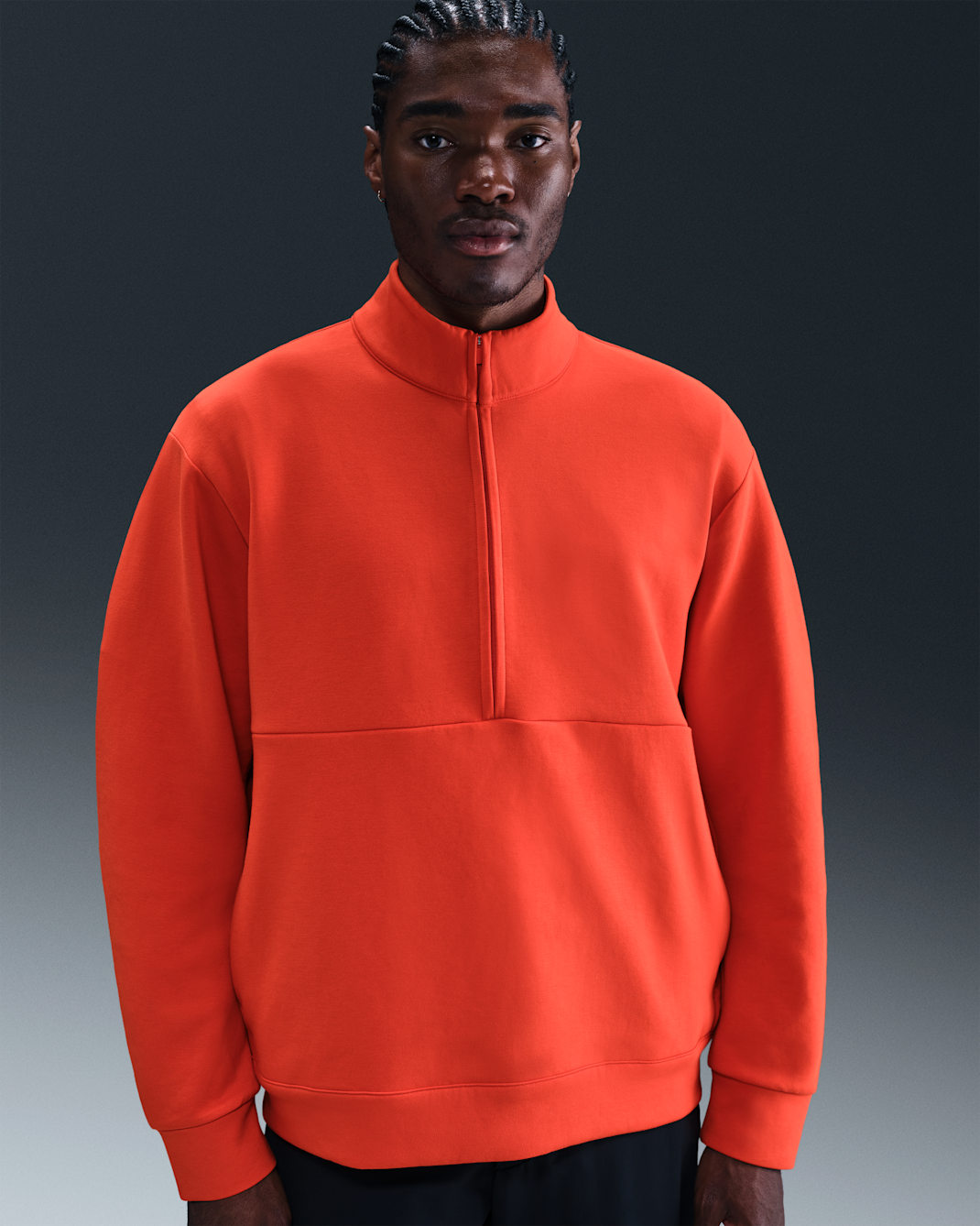 Playera Dri-FIT de medio cierre para hombre Nike 24.7 ImpossiblySoft - Rojo picante/Rojo místico