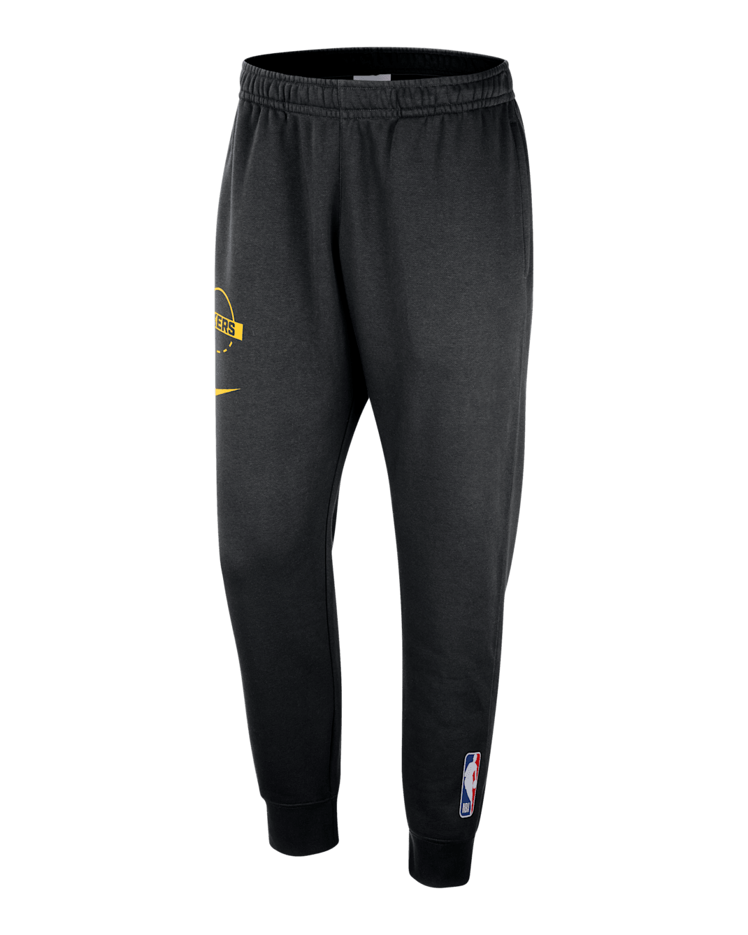 Los Angeles Lakers Club Men's Nike NBA Practice Fleece Joggers - Black/Amarillo