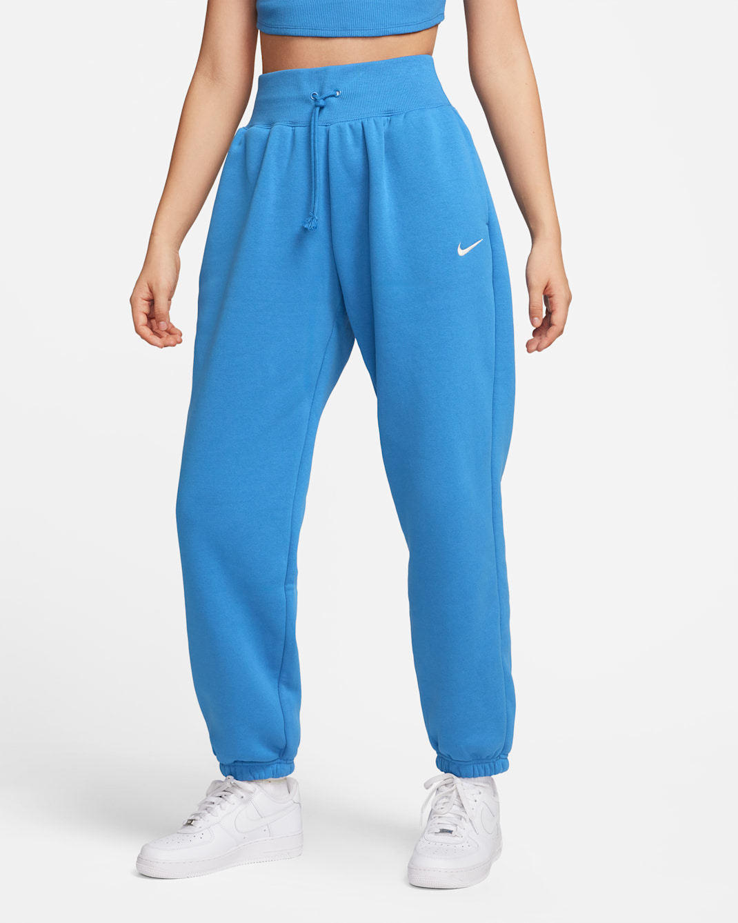 Nike Sportswear Phoenix Fleece Women's High-Waisted Oversized Sweatpants - Star Blue/Sail