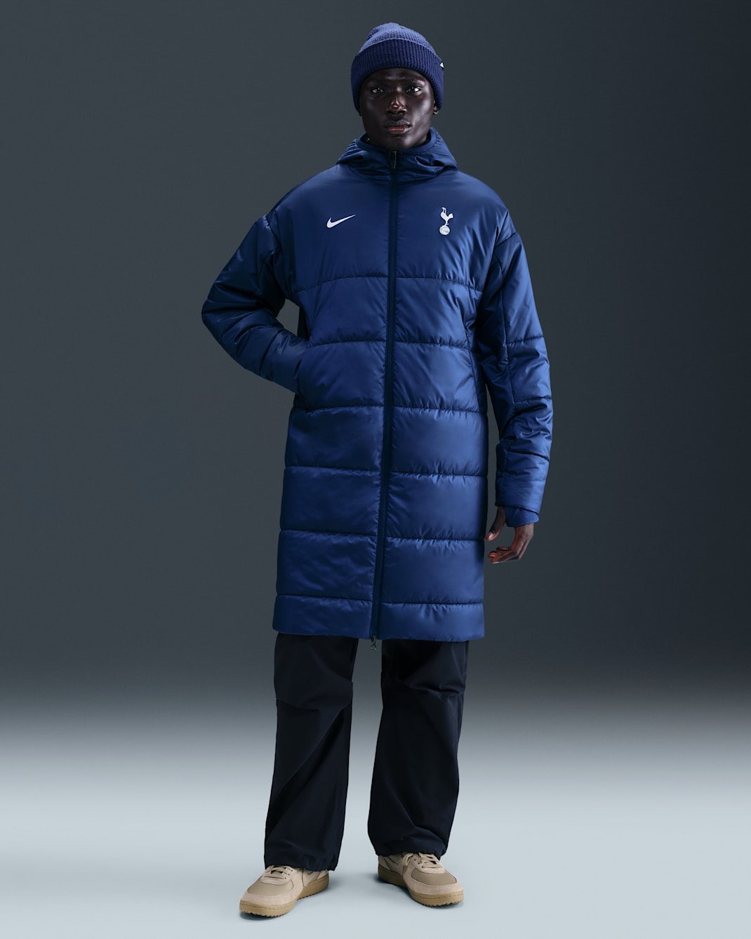 Tottenham Hotspur Academy Pro Men's Nike Therma-FIT Football Synthetic Fill Jacket - Binary Blue/Light Iron Ore