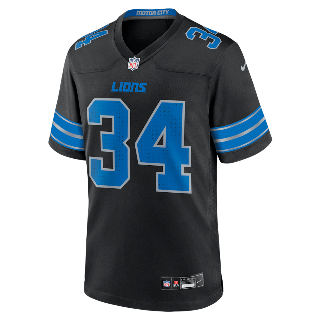 Alex Anzalone Detroit Lions Men's Nike NFL Game Football Jersey - Black