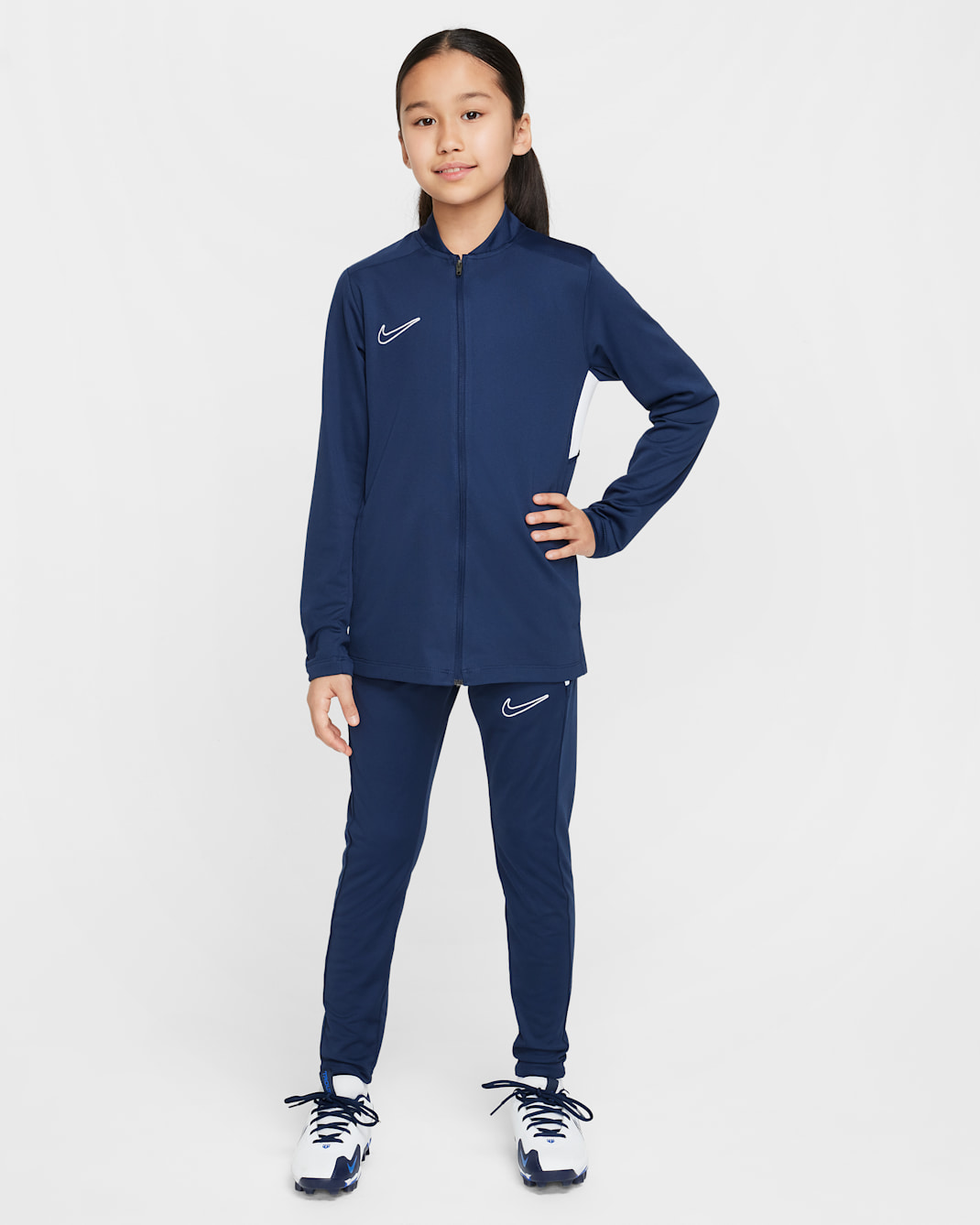Ποδοσφαιρική φόρμα Dri-FIT Nike Academy για μεγάλα παιδιά - Midnight Navy/Λευκό/Λευκό