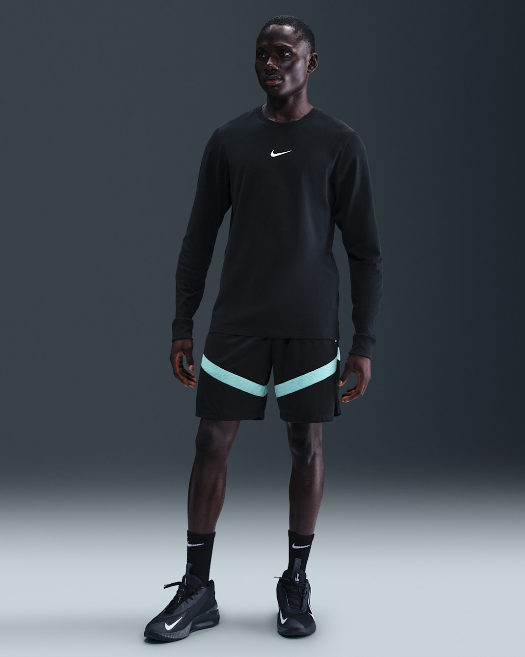 Nike Icon Men's Dri-FIT 20cm (approx.) Basketball Shorts - Black/Black/Mint Foam/Mint Foam