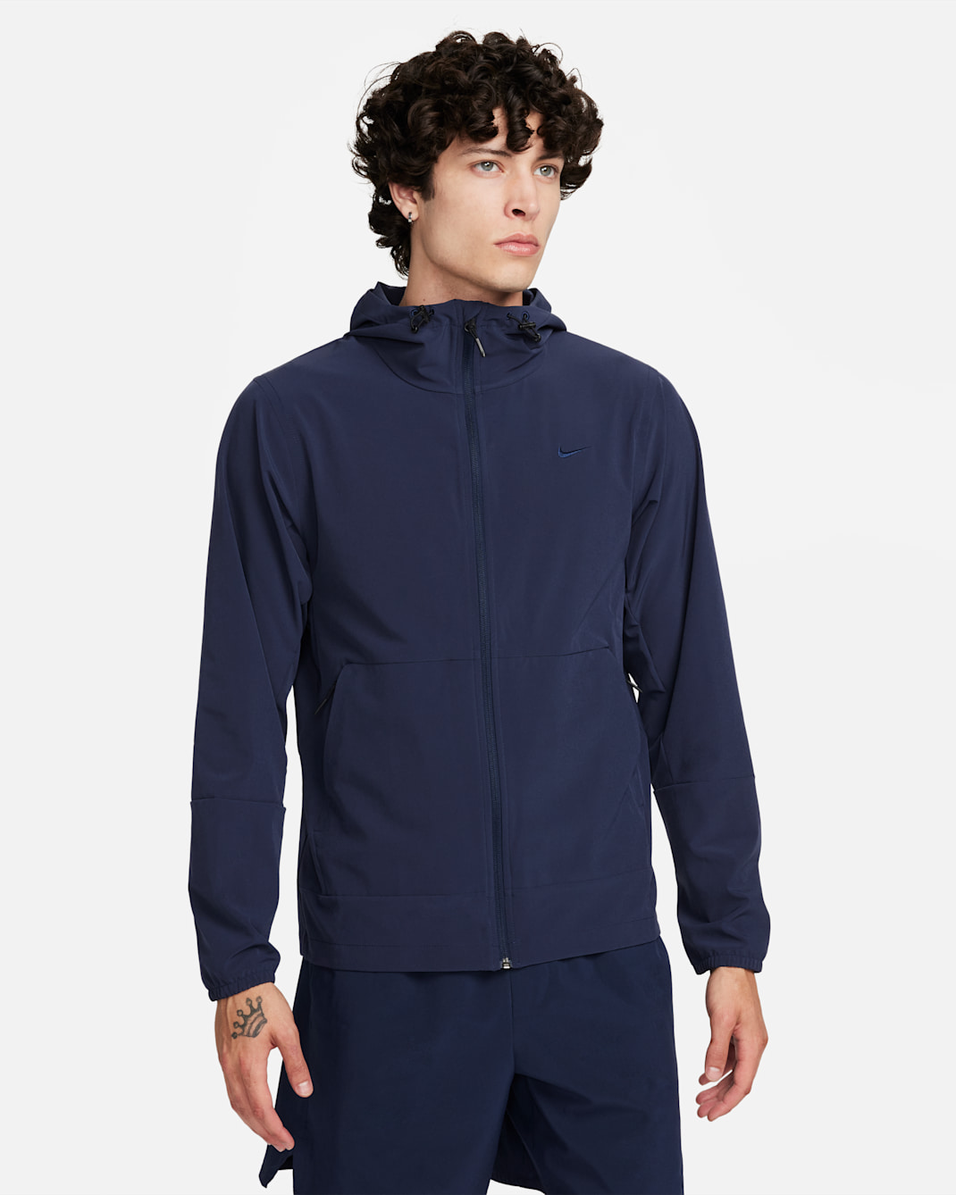 Nike Unlimited vielseitige Repel-Jacke mit Kapuze für Herren - Obsidian/Schwarz/Obsidian