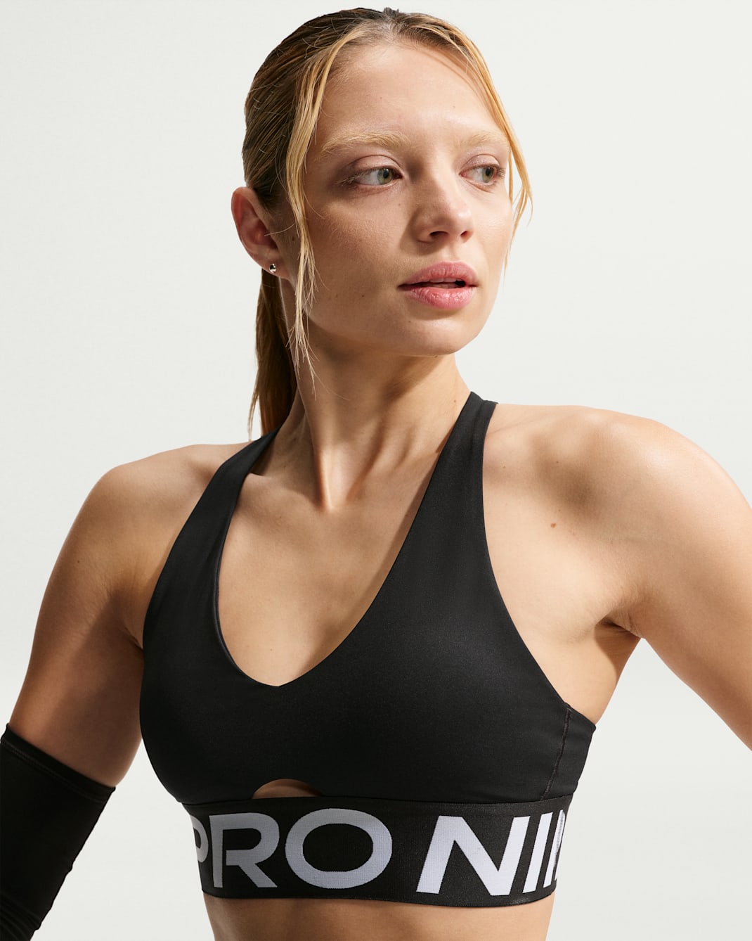 Nike Pro Sculpt Women's Medium-Support Padded Sports Bra - Black/White/White