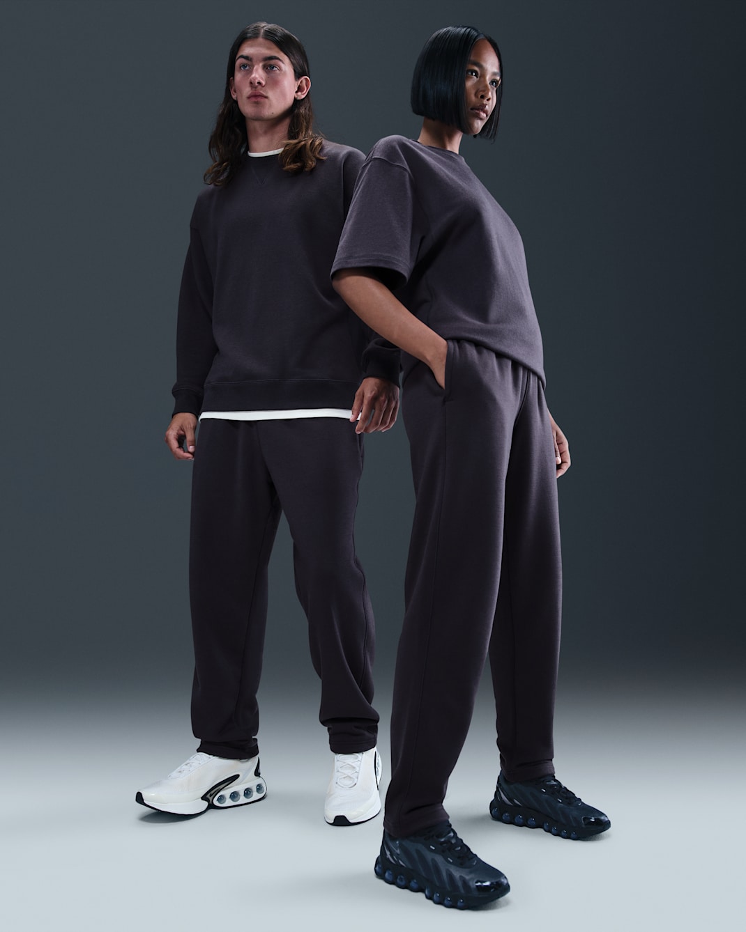 Nike Wool Classics Open-Hem Fleece Trousers - Cave Purple