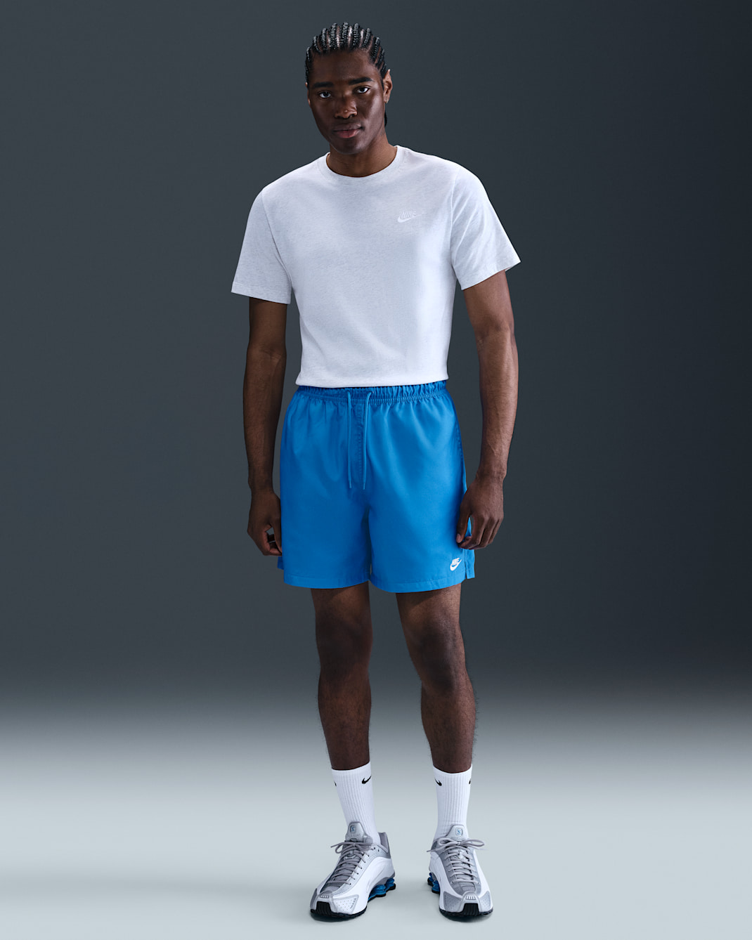 Nike Club Men's Woven Flow Shorts - Light Photo Blue/White