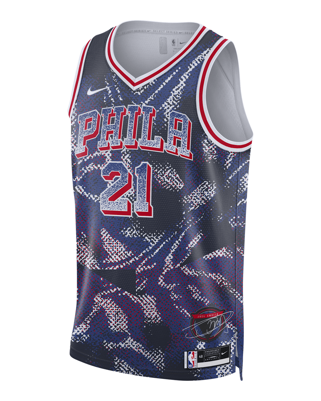 Joel Embiid Philadelphia 76ers 2025/26 Select Series Men's Nike Dri-FIT NBA Swingman Jersey - Rush Blue/White