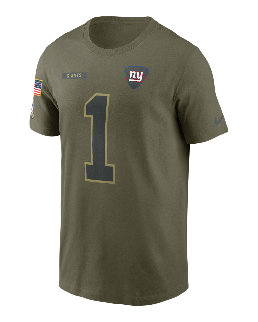 Malik Nabers New York Giants Salute To Service Men’s Nike NFL T-Shirt - Olive