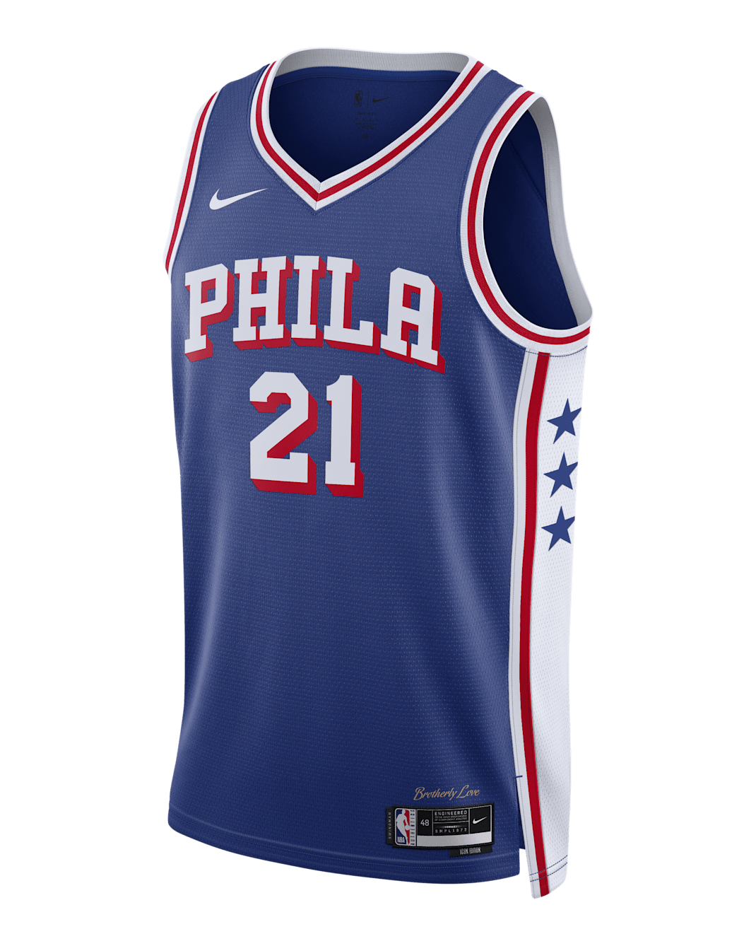 Joel Embiid Philadelphia 76ers Icon Edition Men's Nike Dri-FIT NBA Swingman Jersey - Rush Blue